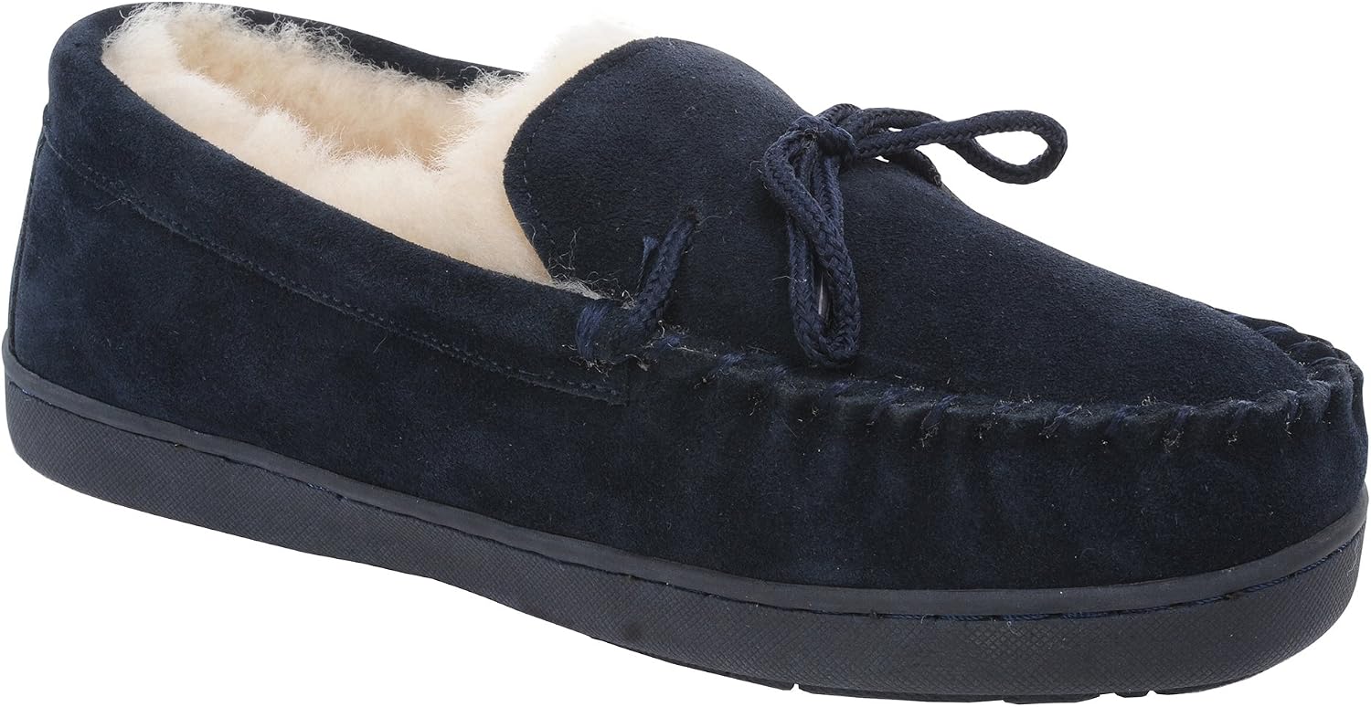 BEARPAW Moc II 2 - Men's Sheepskin Slipper - 1295M | Comfortable & Lightweight Men's Shoe, Medium Fit, Multiple Colors