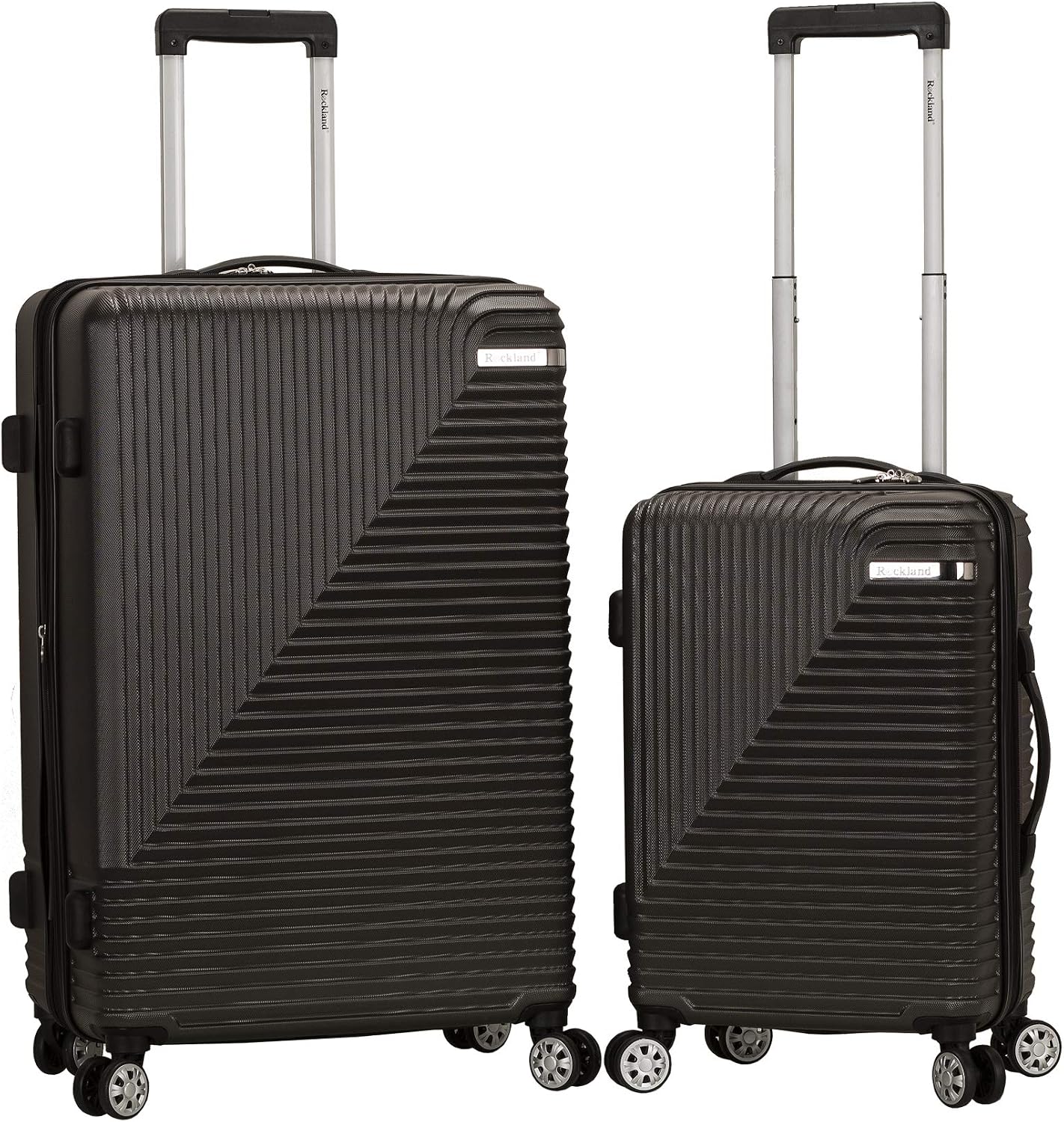 Rockland Star Trail Hardside 2 Piece Expandable Spinner Wheel Luggage Set, (20"/24"/28"), Champagne