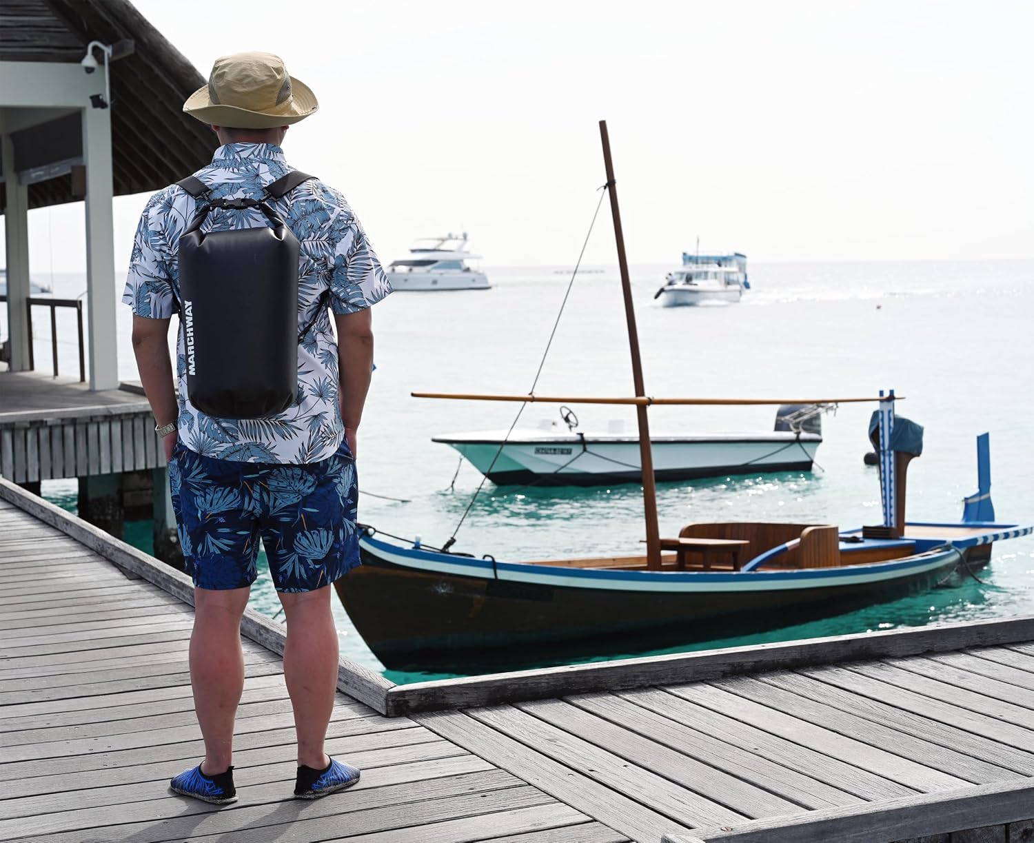 MARCHWAY Floating Waterproof Dry Bag Backpack 5L/10L/20L/30L/40L, Roll Top Sack Keeps Gear Dry for Kayaking, Rafting, Boating, Swimming, Camping, Hiking, Beach, Fishing