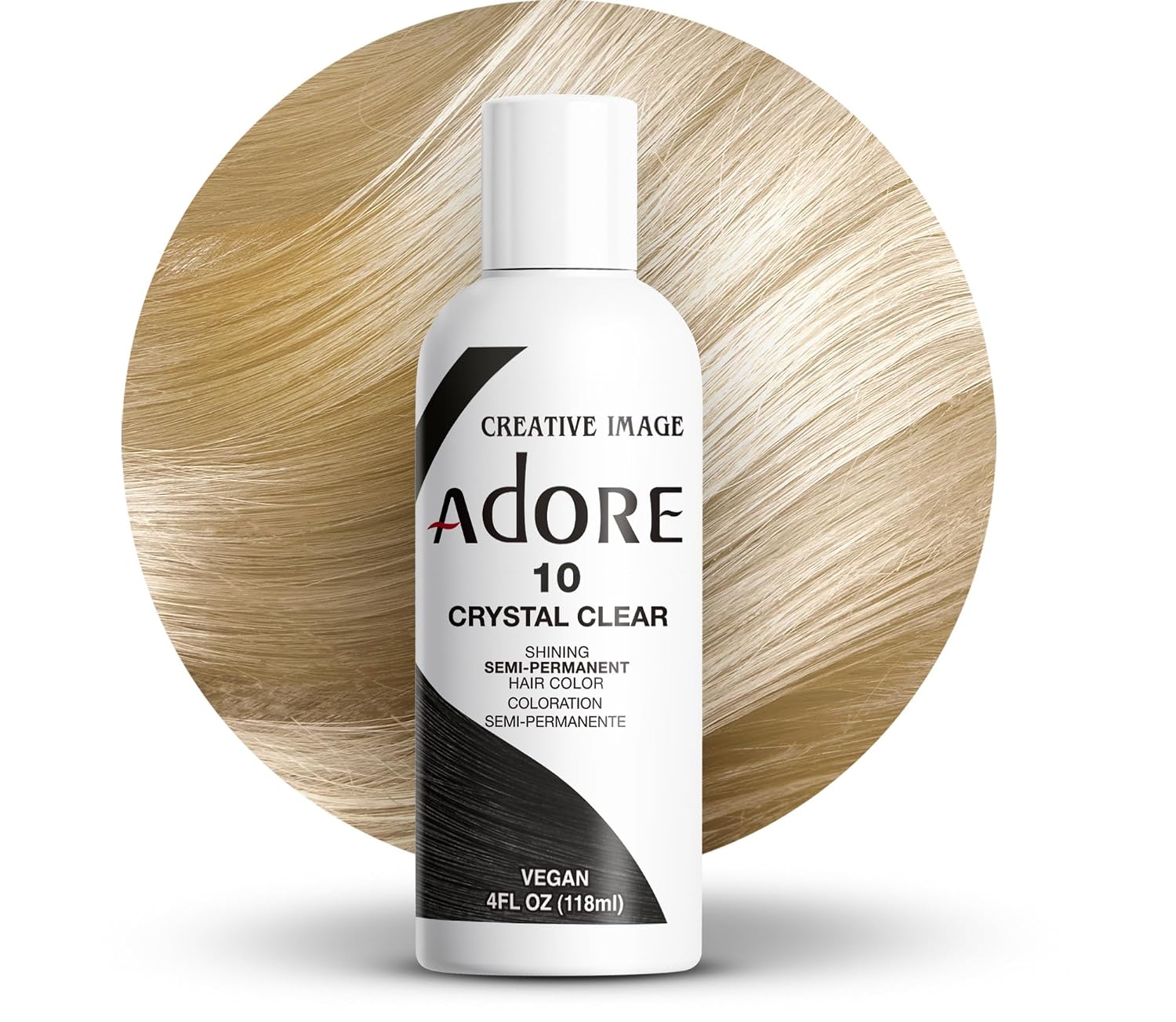 Adore Semi Permanent Hair Color, 107 Mocha, 4 Fl Oz | Vegan & Cruelty-Free Brown Hair Dye | No Ammonia, No Peroxide, No Alcohol