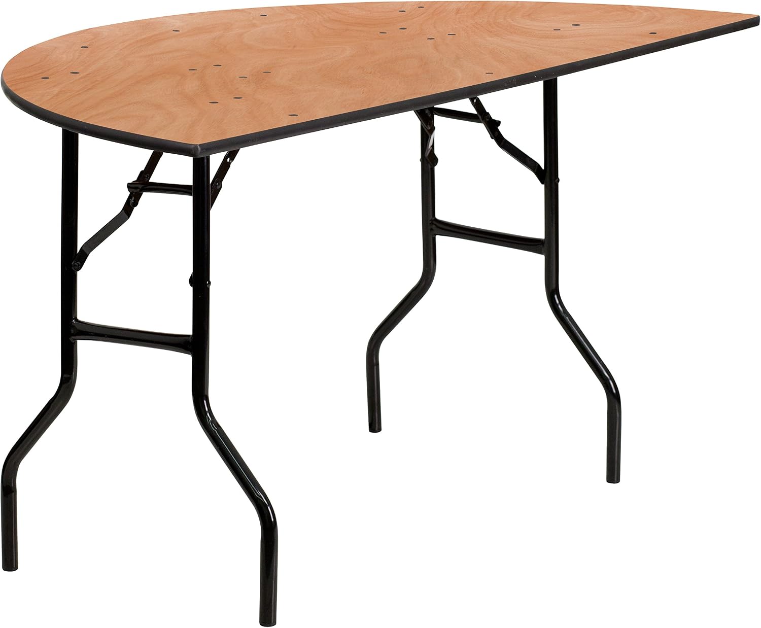 BizChair 5-Foot Half-Round Wood Folding Banquet Table