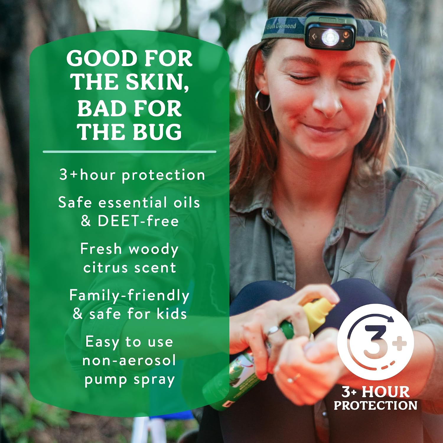 Badger Bug Spray, 3-Hour DEET-Free Mosquito Repellent, Family Friendly, Citronella & Organic Essential Oils, Natural & Vegan Insect Repellent Spray, 4 fl oz Aluminum Bottle
