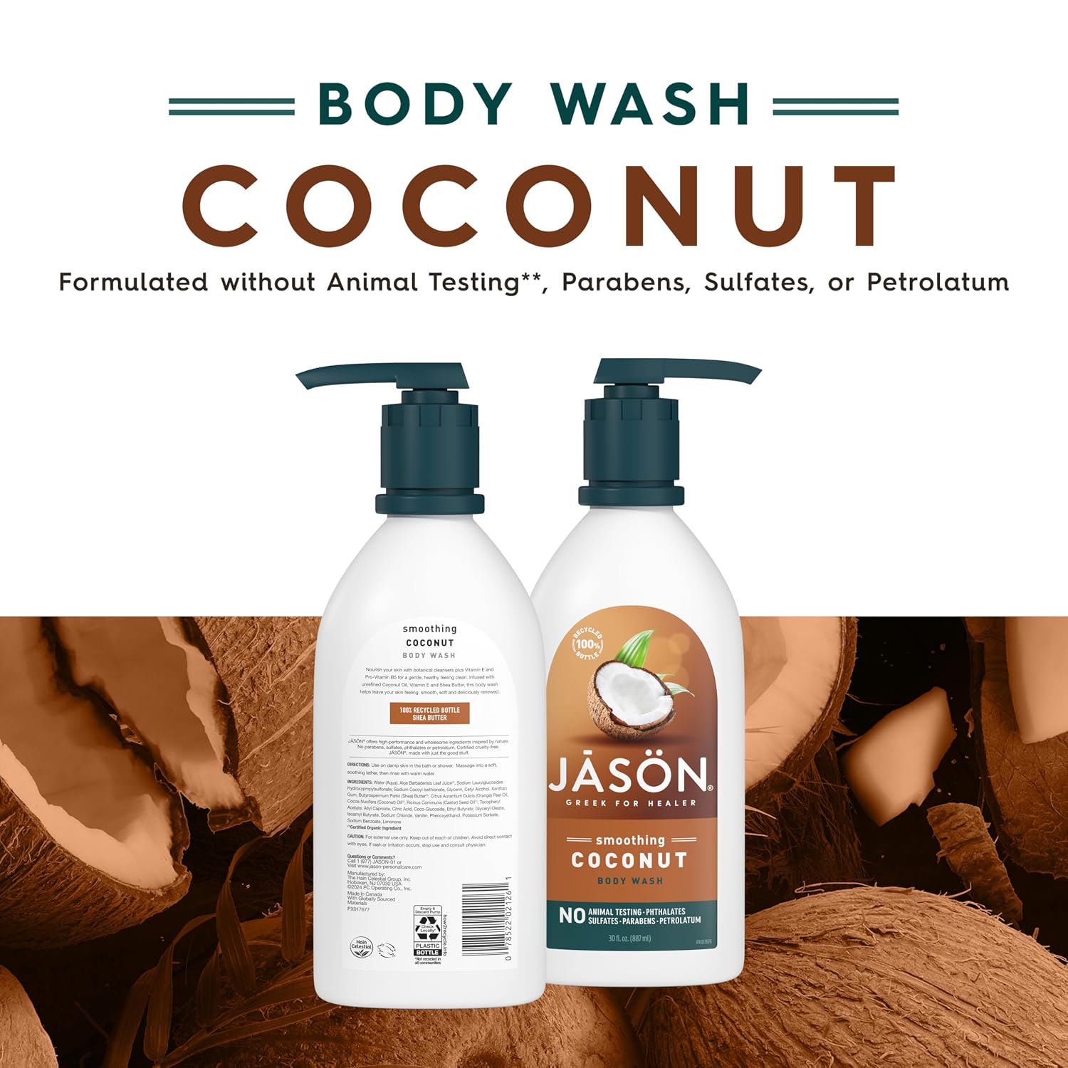 JASON Aloe Vera Shower Gel Body Wash - Soothing, Gentle Clean Feeling, 30 Fluid Ounces