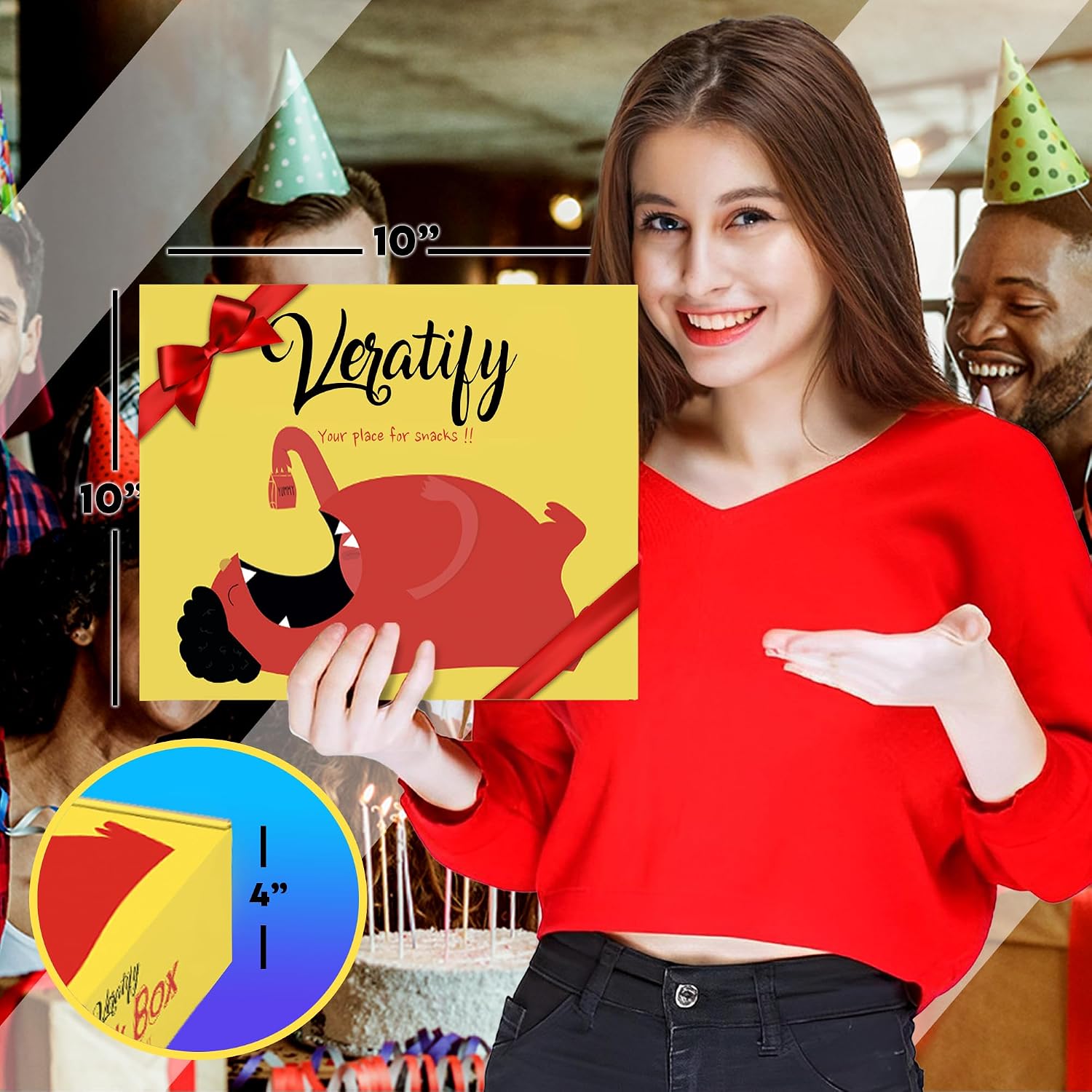 Veratify Healthy Mixed Snack Box (66 Count) Snacks Gift Basket Granola Bars Bulk Variety Grab and Go Men Women Adults Office Work Travel Employee