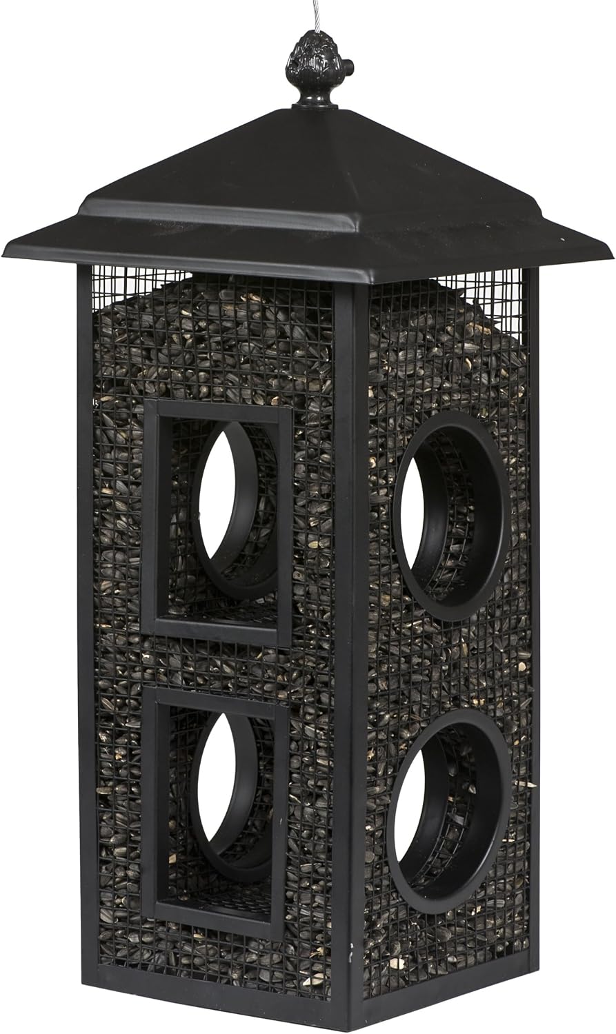 Perky-Pet Fly-Thru Wild Bird Feeder, 2 lb Seed Capacity | All-Metal Construction, Mesh Sides