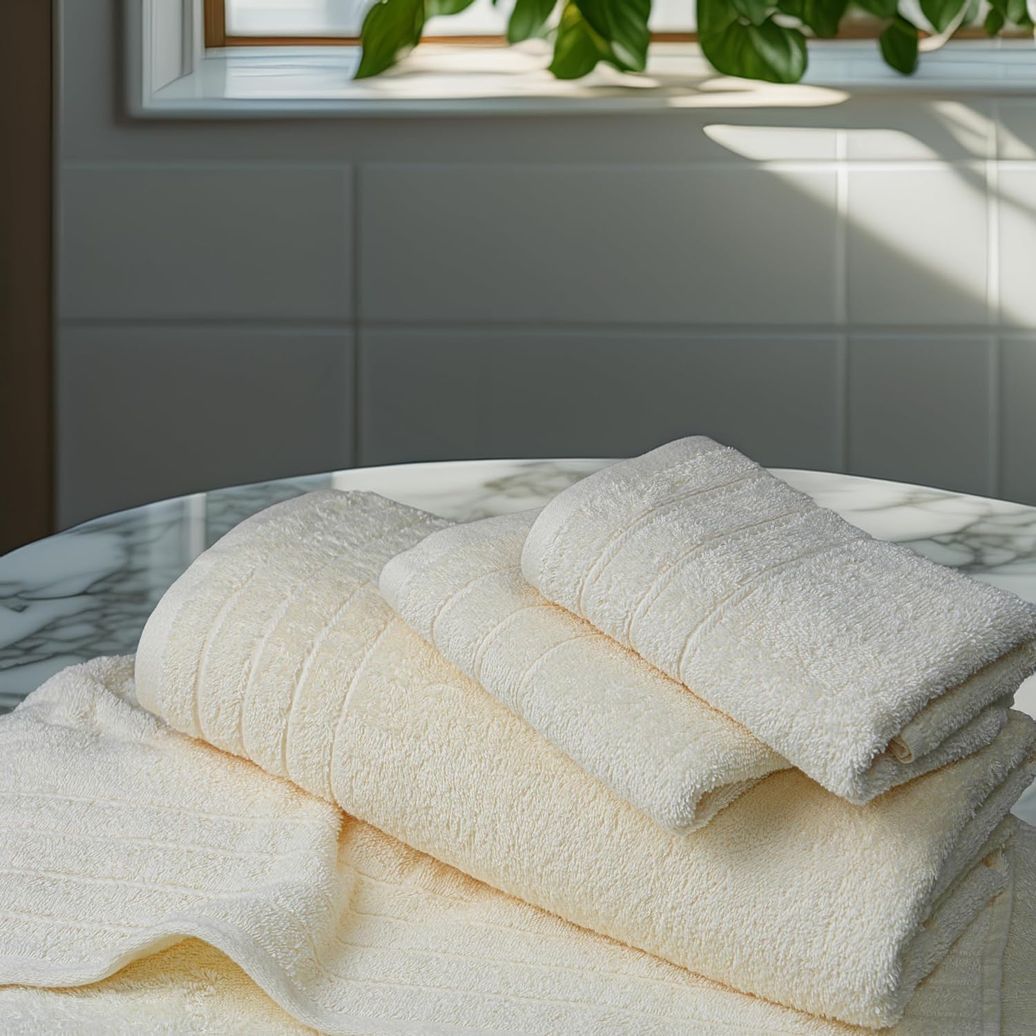Tens Towels 8 Piece Towel Set, 2 XL Bath, 2 Hand, 4 Washcloth, Dark Grey