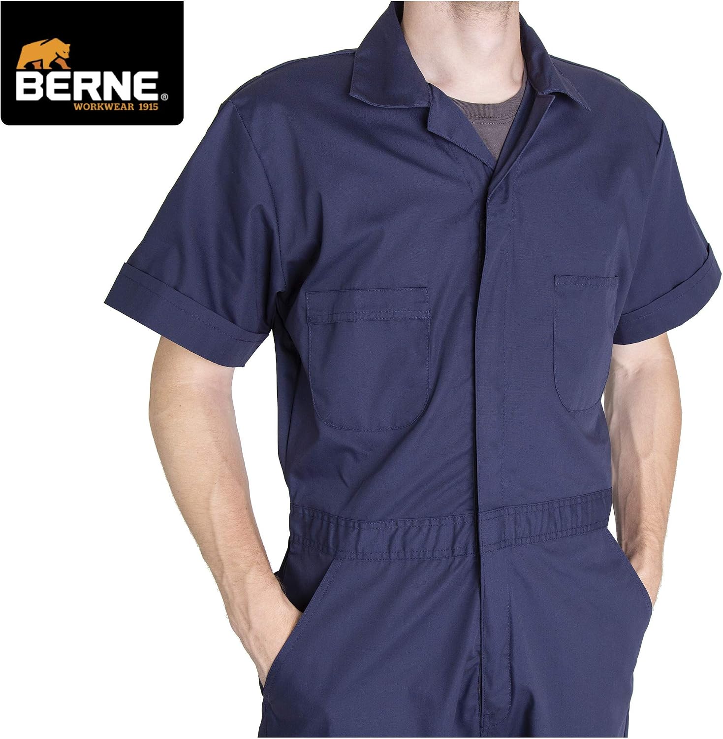 Berne Men's Heritage Short Sleeve Poplin Coverall