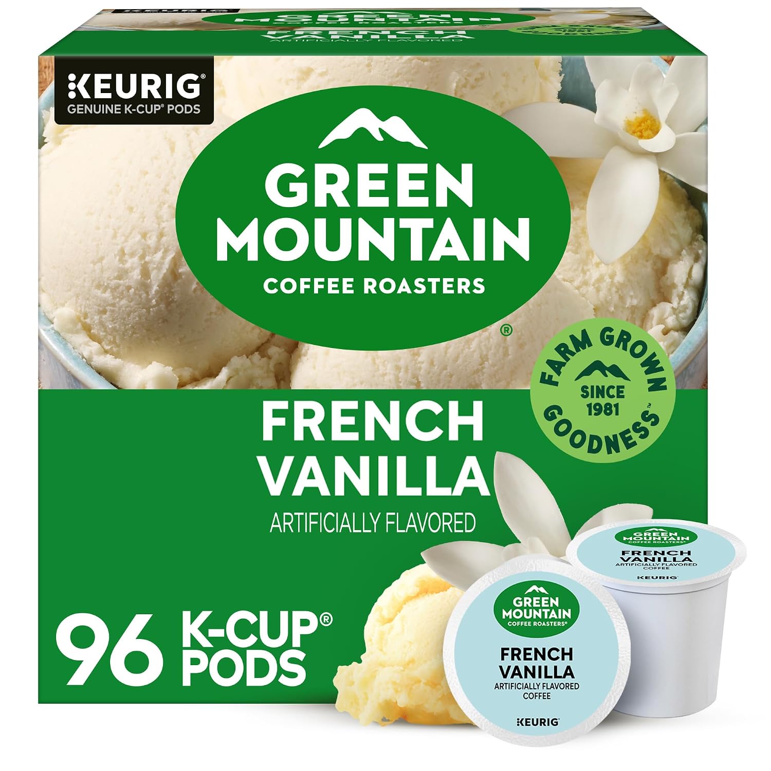 Green Mountain Coffee Roasters Island Coconut, Single-Serve Keurig K-Cup Pod, Flavored Light Roast Coffee, 24 Count (Pack of 1)