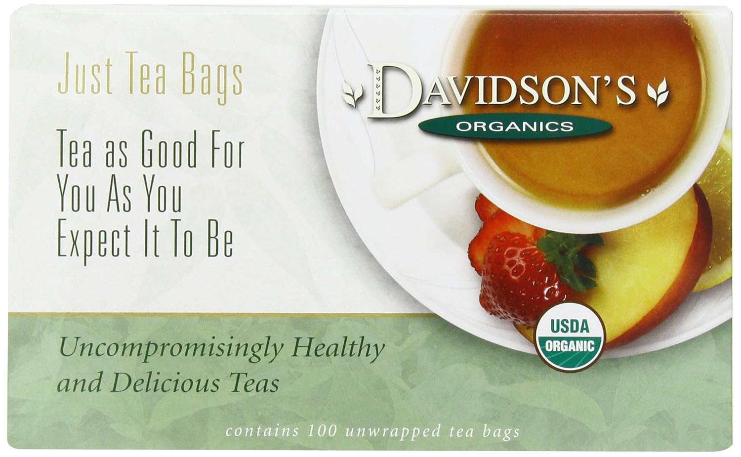 Davidson's Organics, Yerba Mate, 100-count Unwrapped Tea Bags