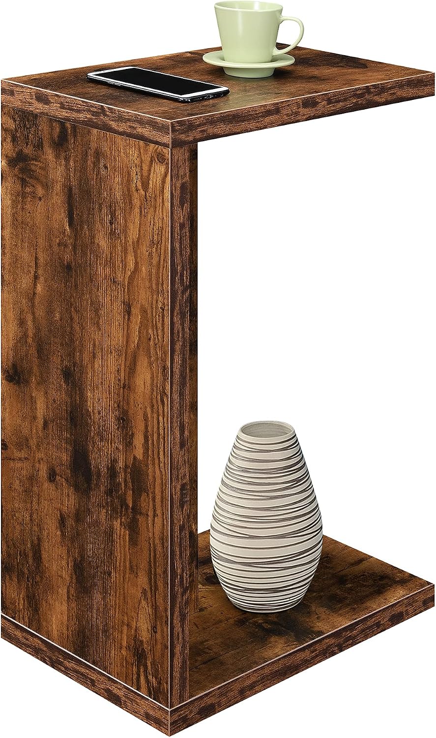 Convenience Concepts Northfield Admiral C Shaped End Table 18" - Contemporary Modern C Shaped Side Table