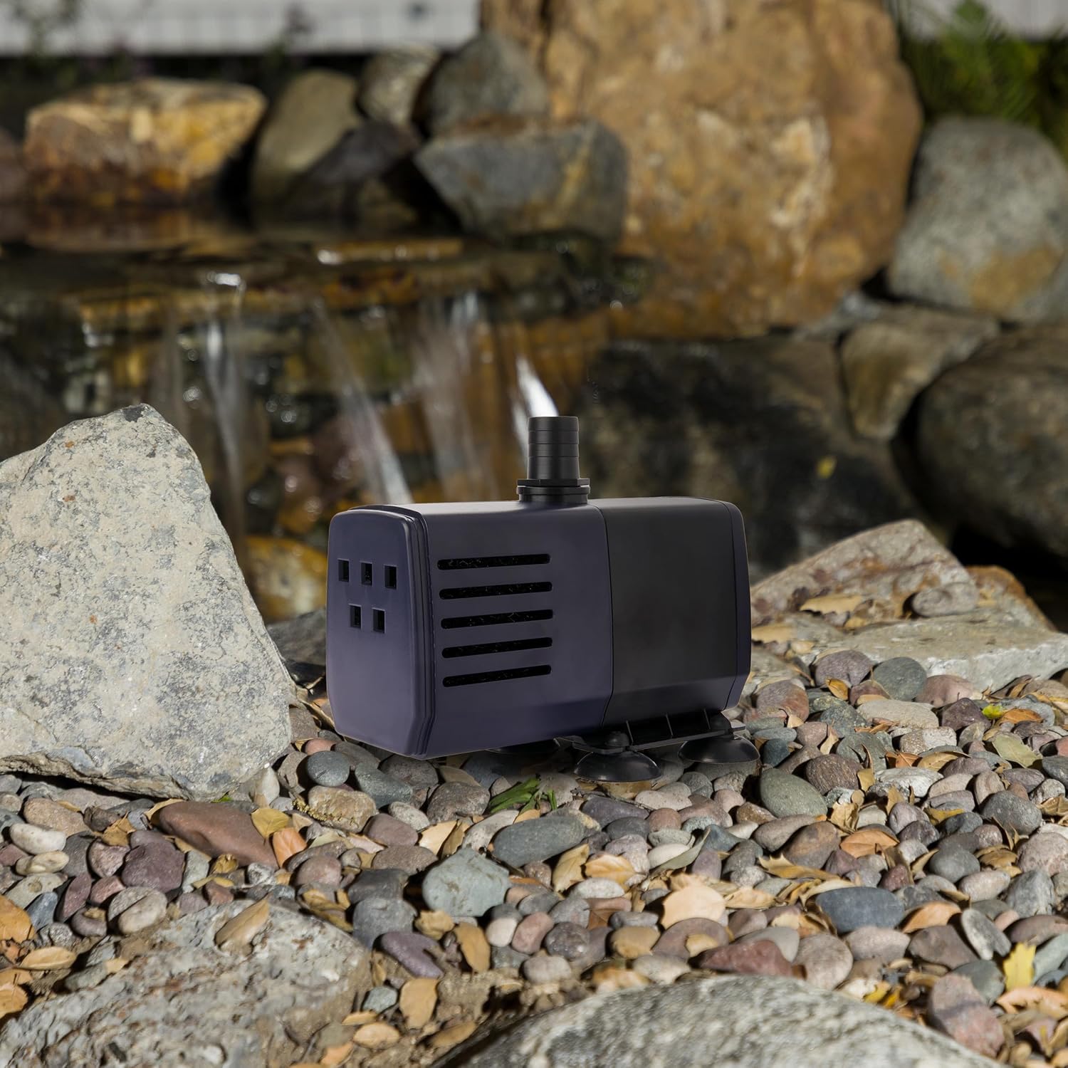 Alpine Corporation Outdoor Decor Power Head Pump for Small to Medium Fountains, Statuary, and Birdbaths with Moving Water