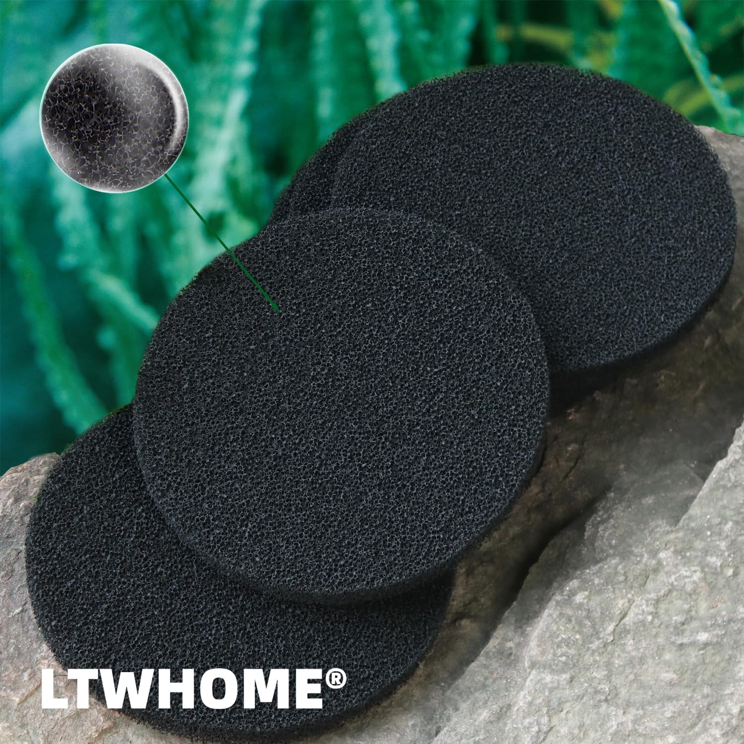 Activated Carbon impregnated Filter Pads Suitable Fit for Fluval FX5 / FX6 Filters(Pack of 6)