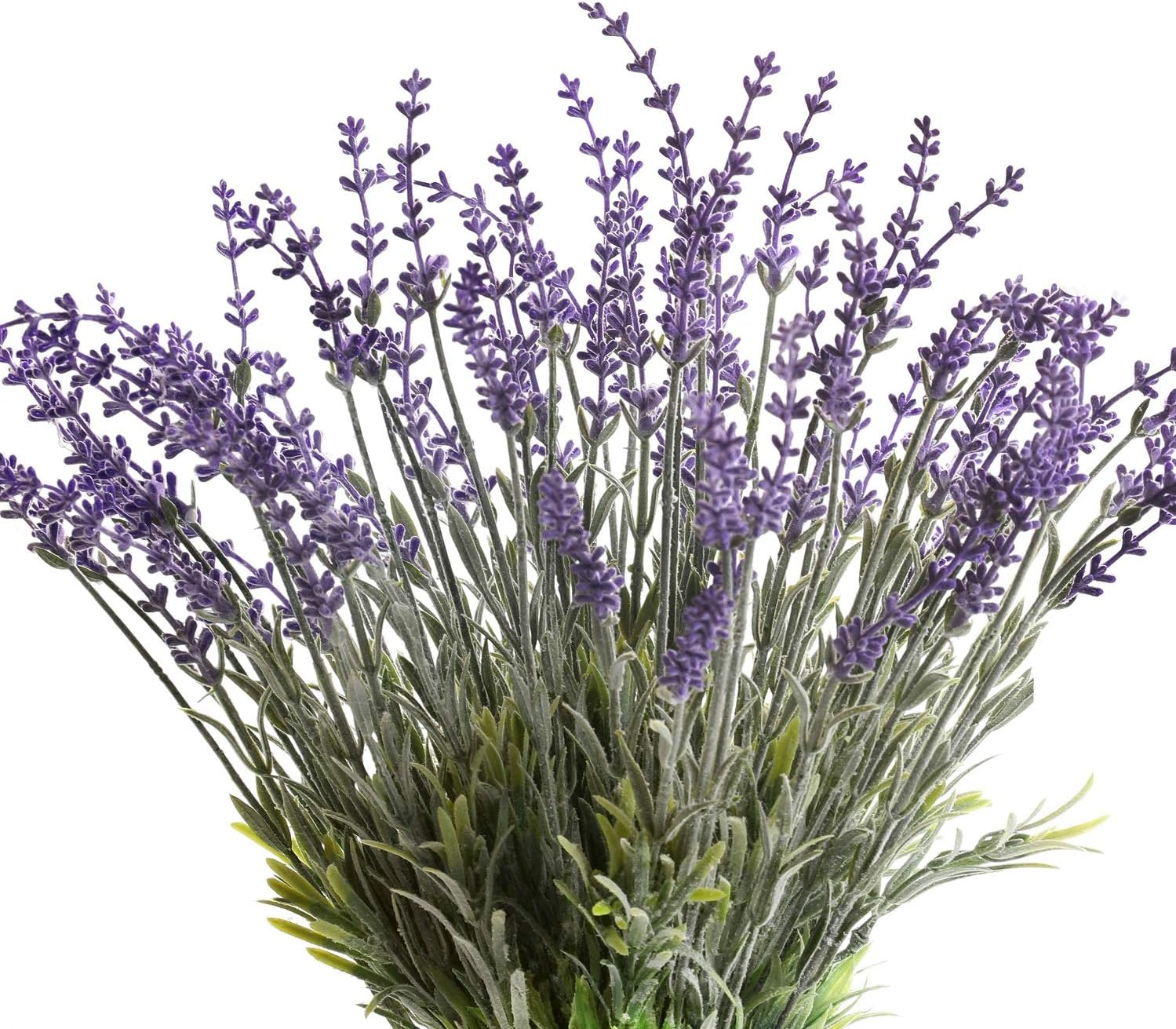 Artificial Lavender Flowers with Silk Flocked Fake Lavender Plant for Wedding Home Table Centerpiece Decor-Pack of 4