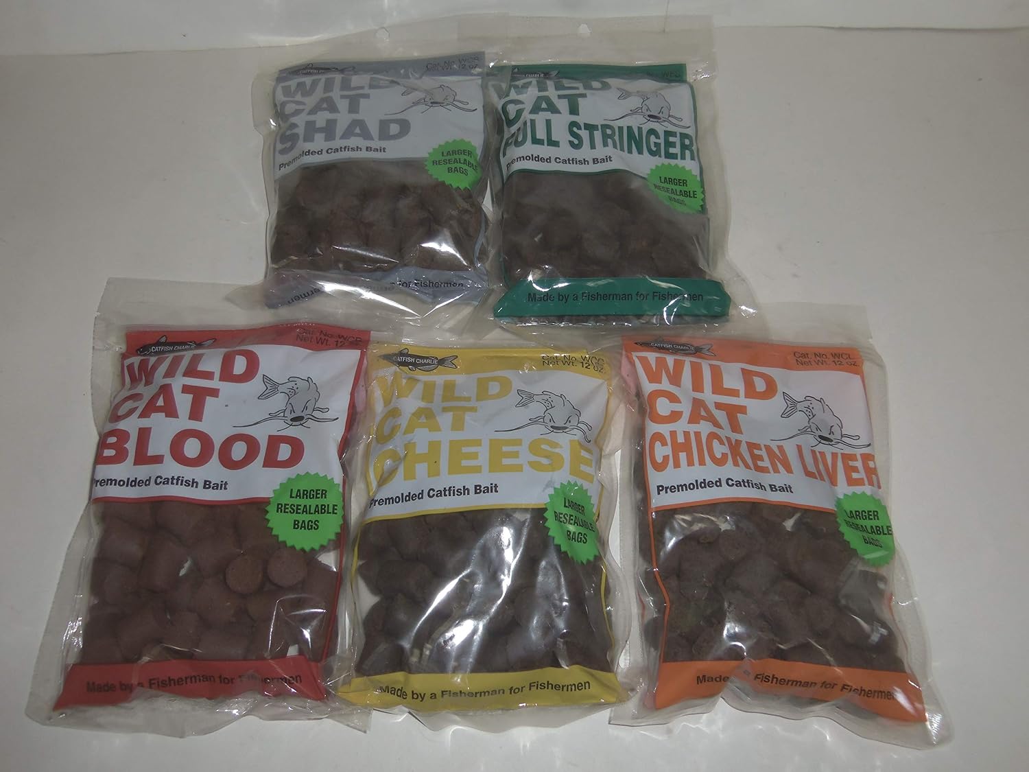 Dough Balls, 5 Piece Variety Pack, Blood, Cheese, Chicken Liver, Full Stringer, & Shad