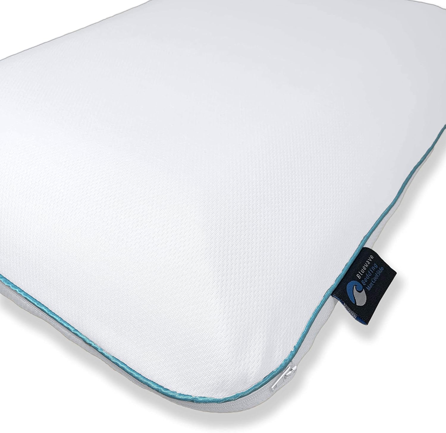 Bluewave Bedding Hyper Slim Gel Memory Foam Pillow for Stomach and Back Sleepers - Thin
