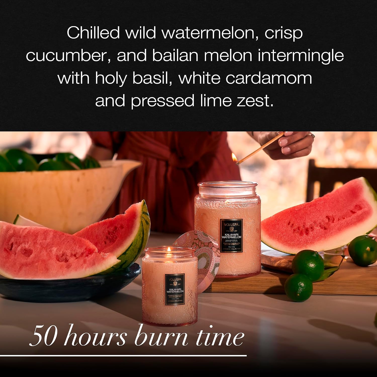 Voluspa Baltic Amber, Small Candle Jar, 5.5 oz, 50 Hour Burn Time, Coconut Wax for Clean Burning, Handcrafted in the USA