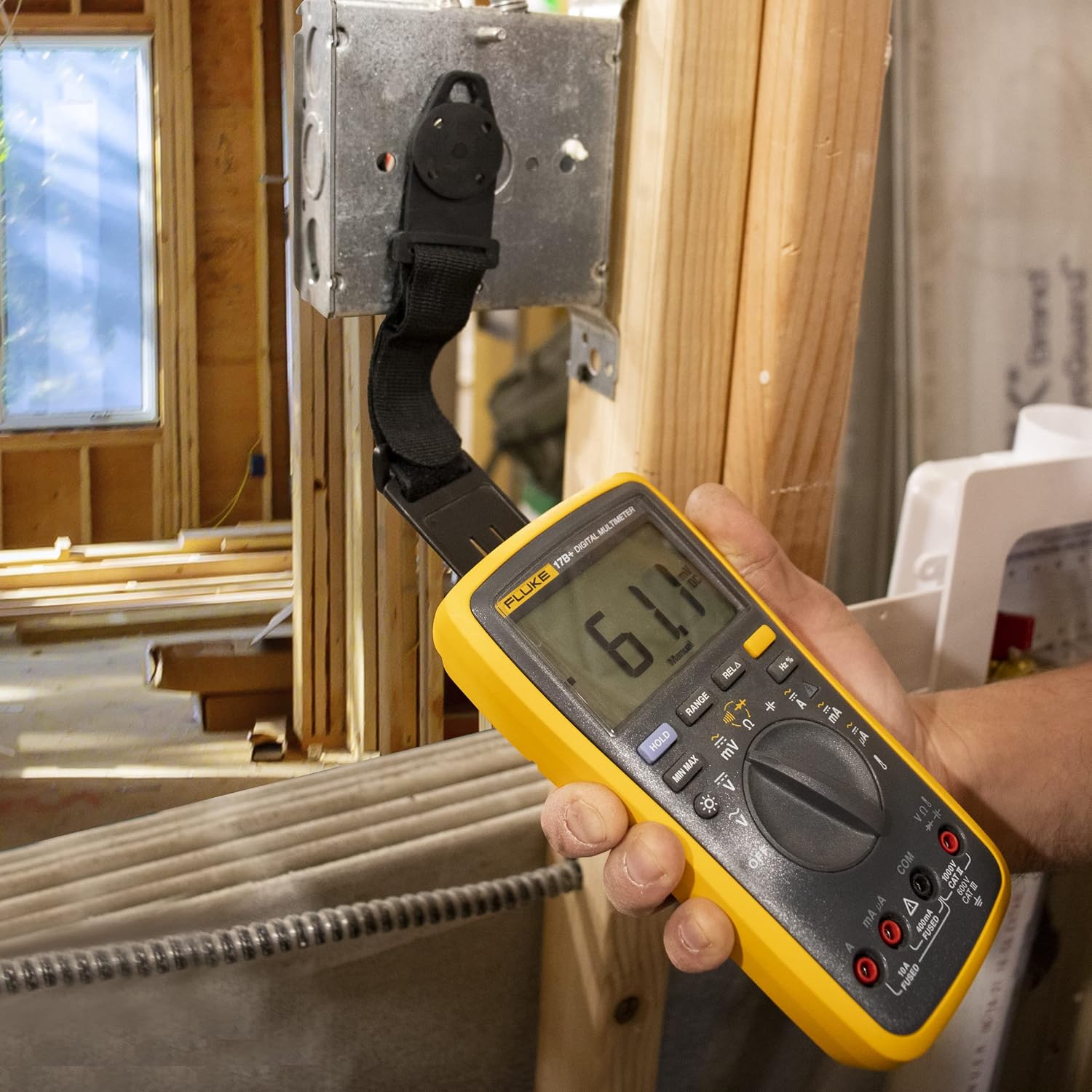 Universal Multimeter Magnet, Hook, and Clip Hanging Strap Kit | Works with Most Multitesters Including Fluke and Klein Tool Meters