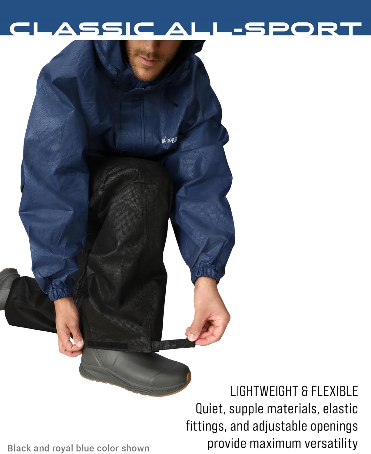 FROGG TOGGS Men's Classic All-Sport 3-Layer Waterproof Breathable Rain Suit | 2-Piece Rainwear, Adjustable Hood Raincoat, Rain Pants Ideal for Fishing, Golf, Motorcycling, Hunting, Camping, Outdoors