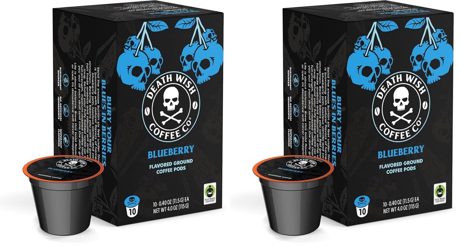 Death Wish Coffee Dark Roast Single Serve Coffee Pods, Organic, 50 Count | Fair Trade Arabica & Robusta, Baker's Chocolate & Cherry Notes, Low Acidity, Heavy Smooth Body, Bold & Intense