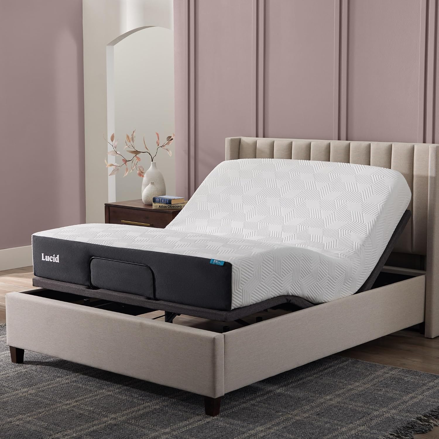 Lucid® L300 Adjustable Bed Frame – USB – Memory Position – Remote, Twin XL