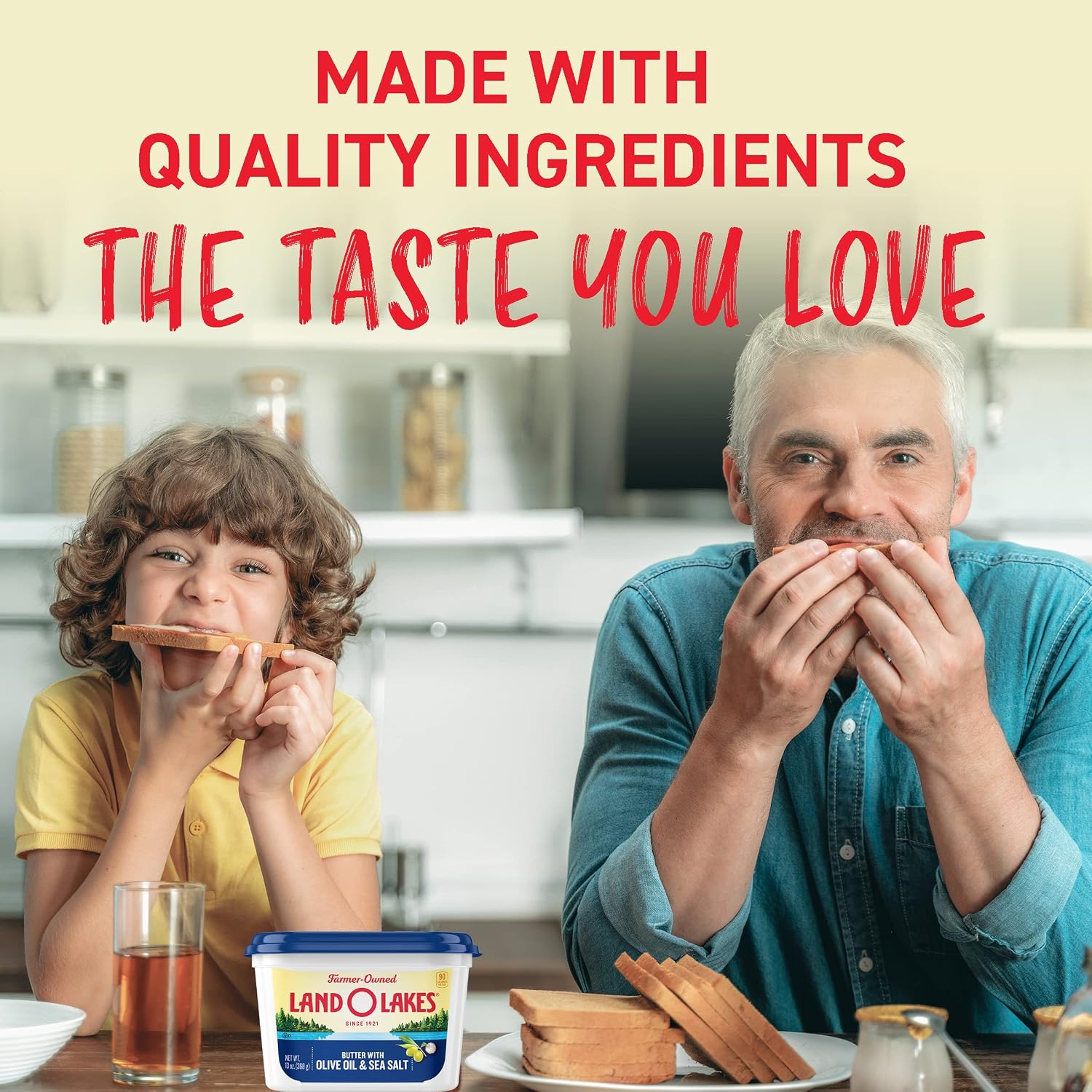 Land O Lakes Butter with Olive Oil & Sea Salt, Spreadable, 13 oz tub