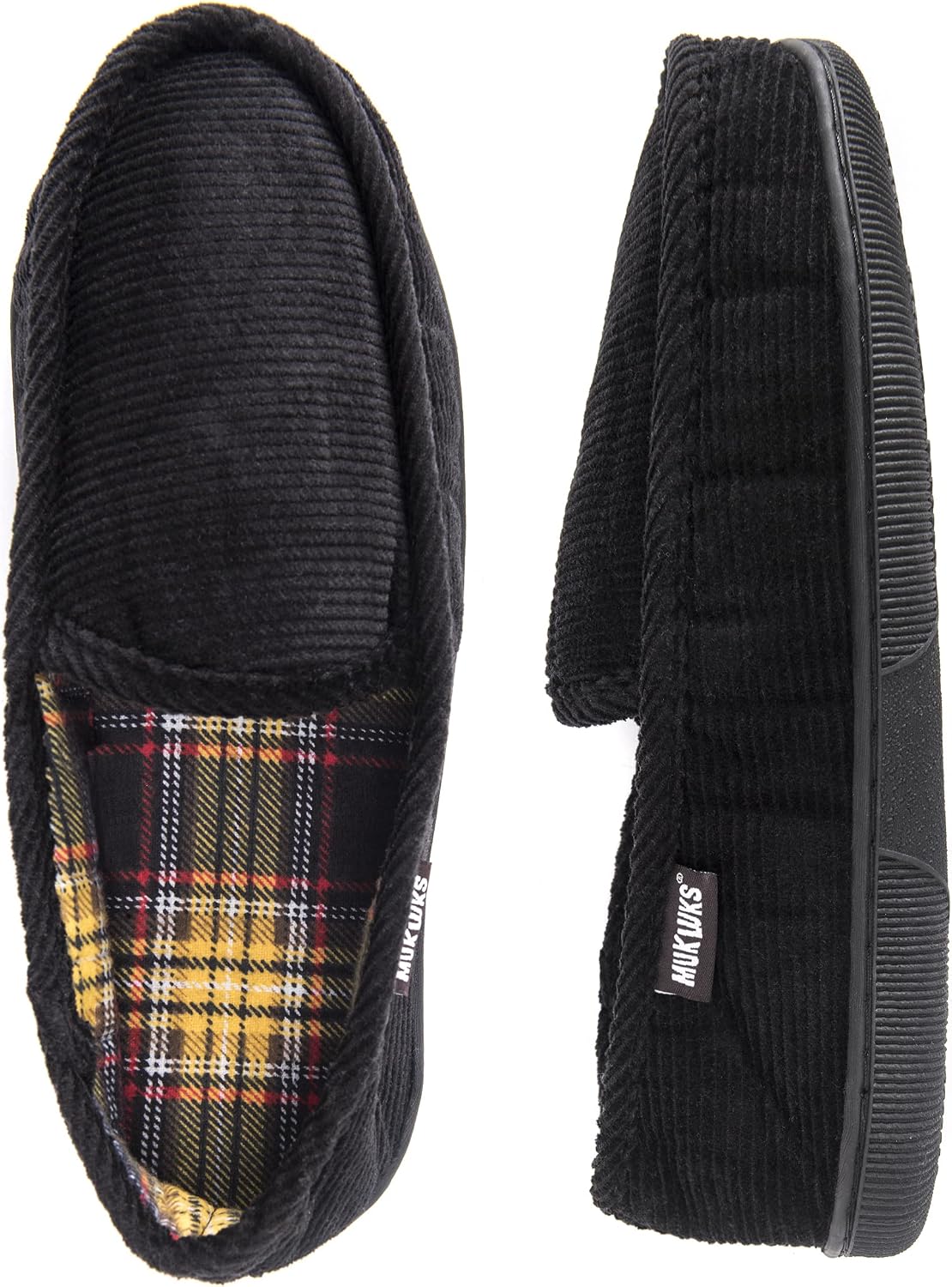 Muk LUKS Men's Corduroy Moccasin with Flannel Lining