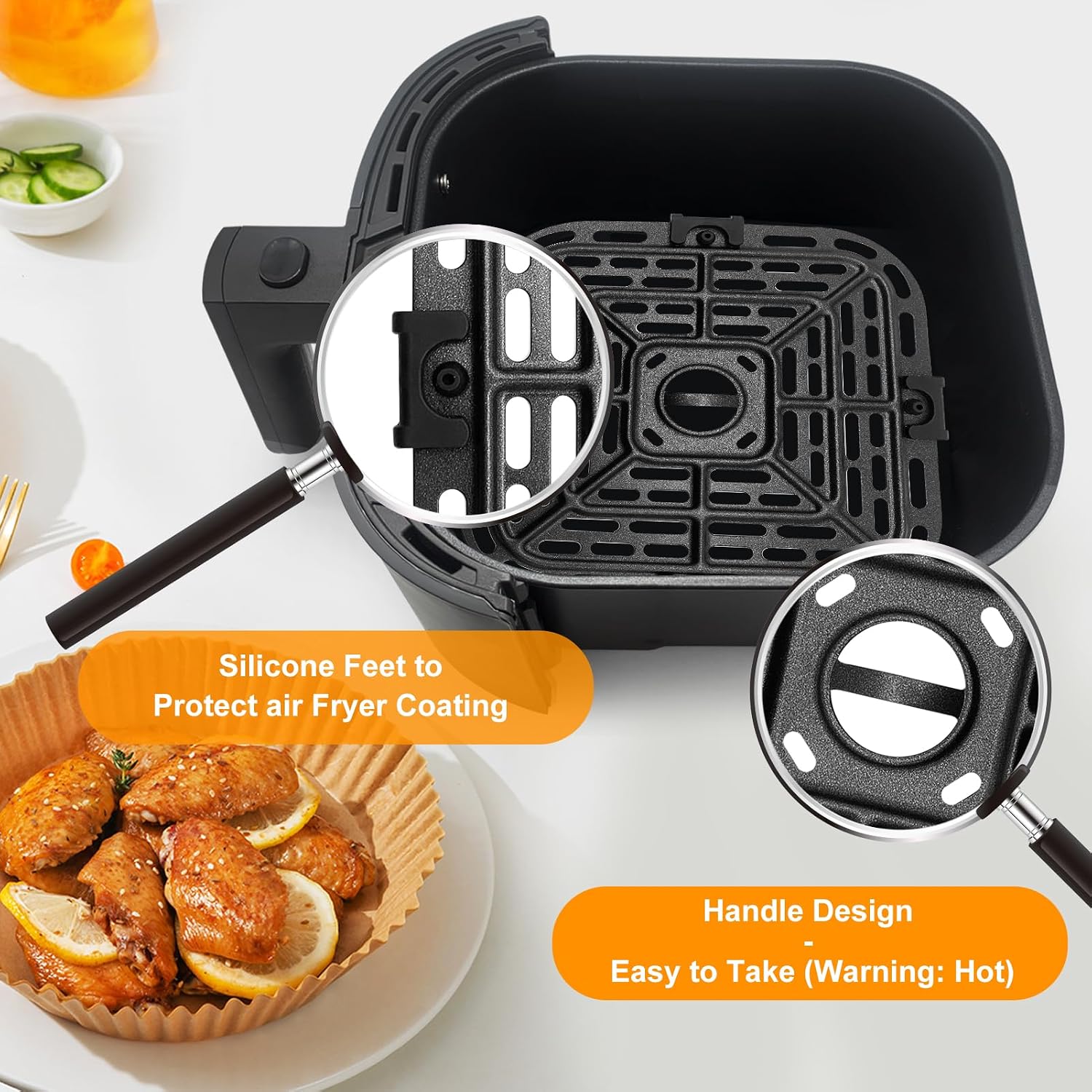 GXF Air Fryer Grill Pan for Instant Pot Vortex Plus 6 in 1 5.7QT 6 QT Gourmia GAF735 6 QT Air Fryer