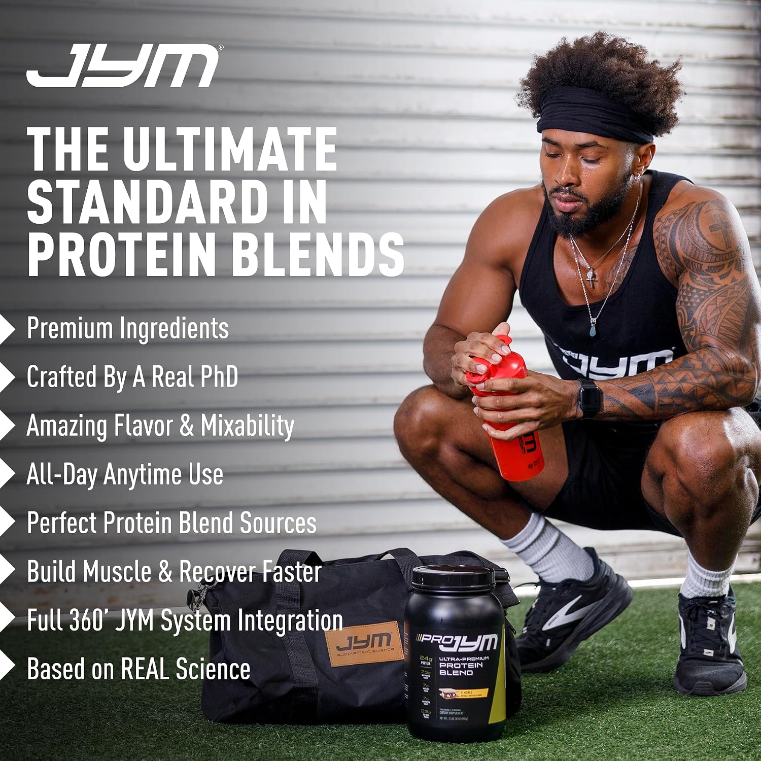 JYM Tahitian Vanilla Bean Whey & Casein Protein Powder, 1.7 lb, 22 Servings | Micellar Casein & Milk Protein Isolate, Lean Muscle Building, Pre & Post Workout Nutrition, Men & Women