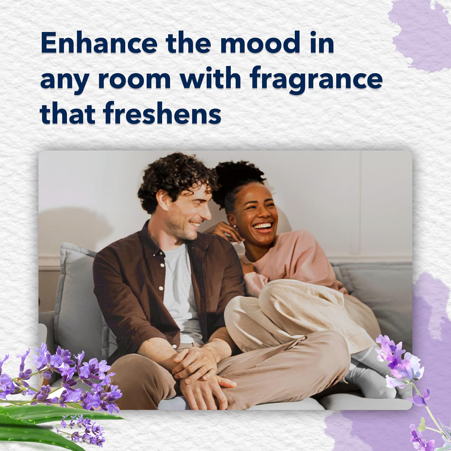 Glade PlugIns Refills Air Freshener, Scented and Essential Oils for Home and Bathroom, Tranquil Lavender & Aloe, 1.34 Fl Oz, 2 Count