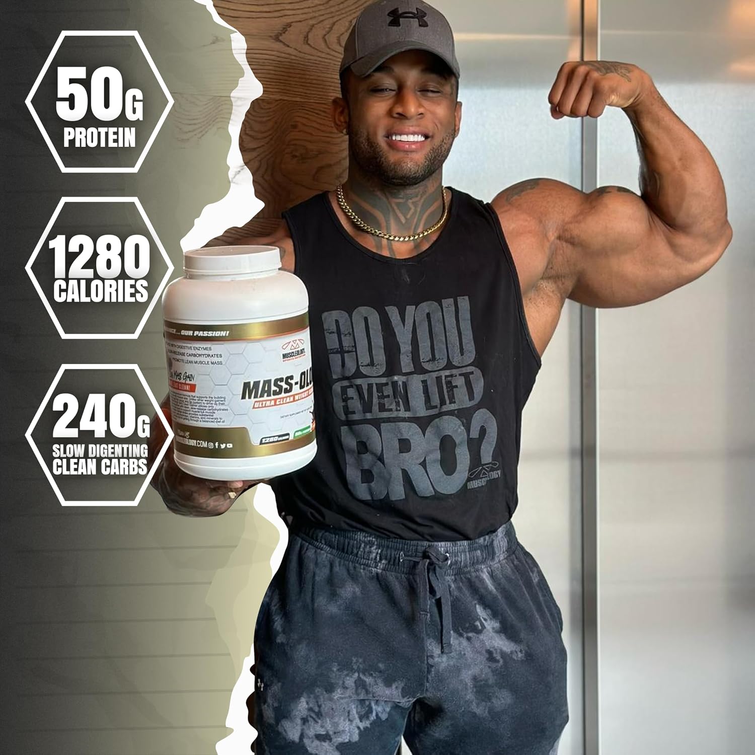 MUSCLEOLOGY Weight Gainer | Whey Protein Powder | Muscle Builder for Men & Women | Chocolate, 6 lbs