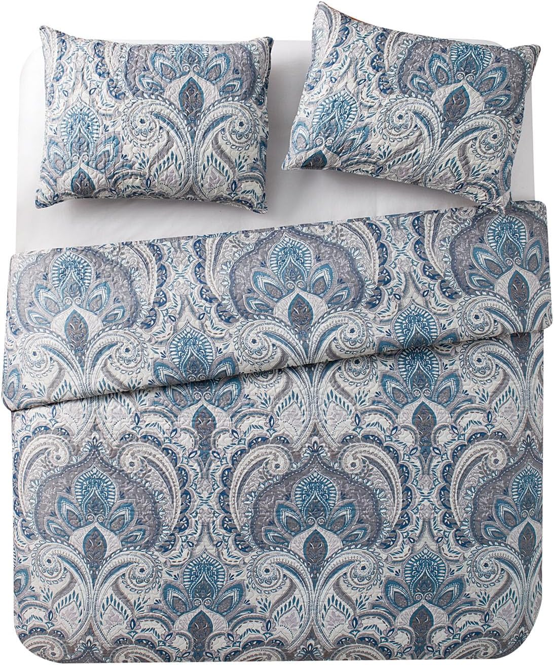 VCNY Home Lawrence 3-Piece Bedding Set, Queen/Full, Blue