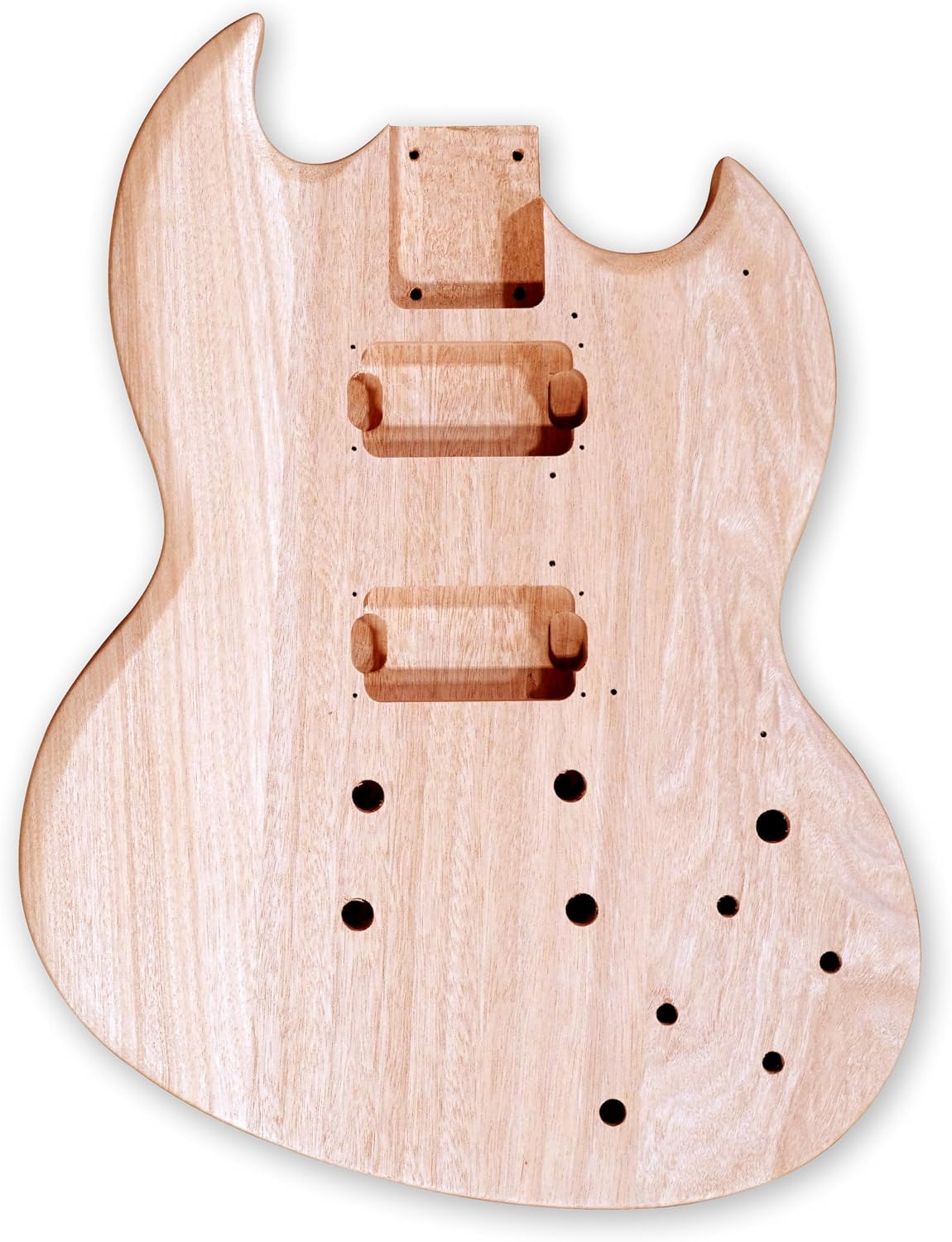 DIY Electric Guitar Kits Okoume wood Body curved top with mahogany veneer cover maple neck & composite ebony fingerboard
