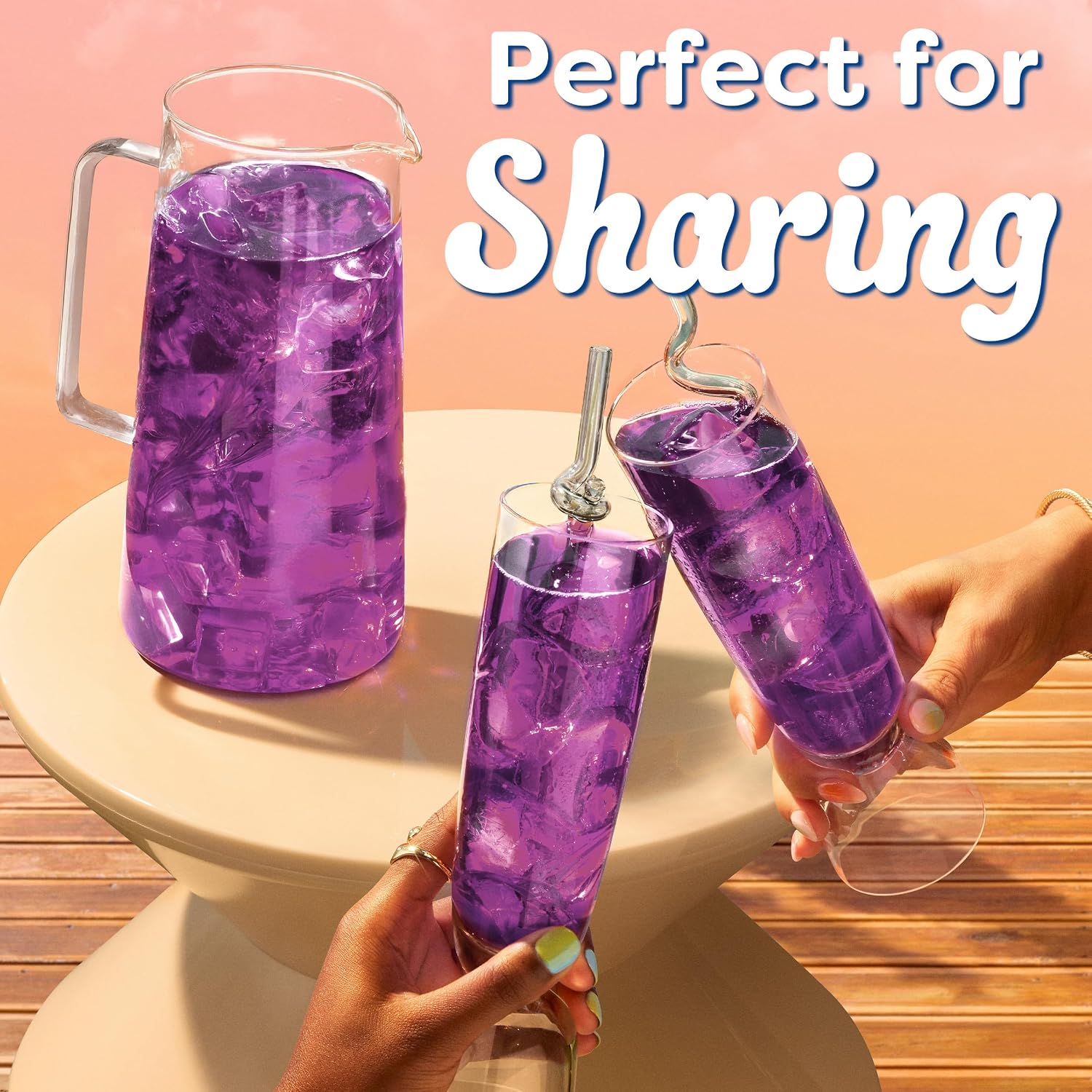 Crystal Light Drink Mix, 6 Pitcher Packets Concord Grape , 2.01 oz | for Flavorful Hydration and Shareable Refreshment Zero Sugar, Low Calorie No Caffeine