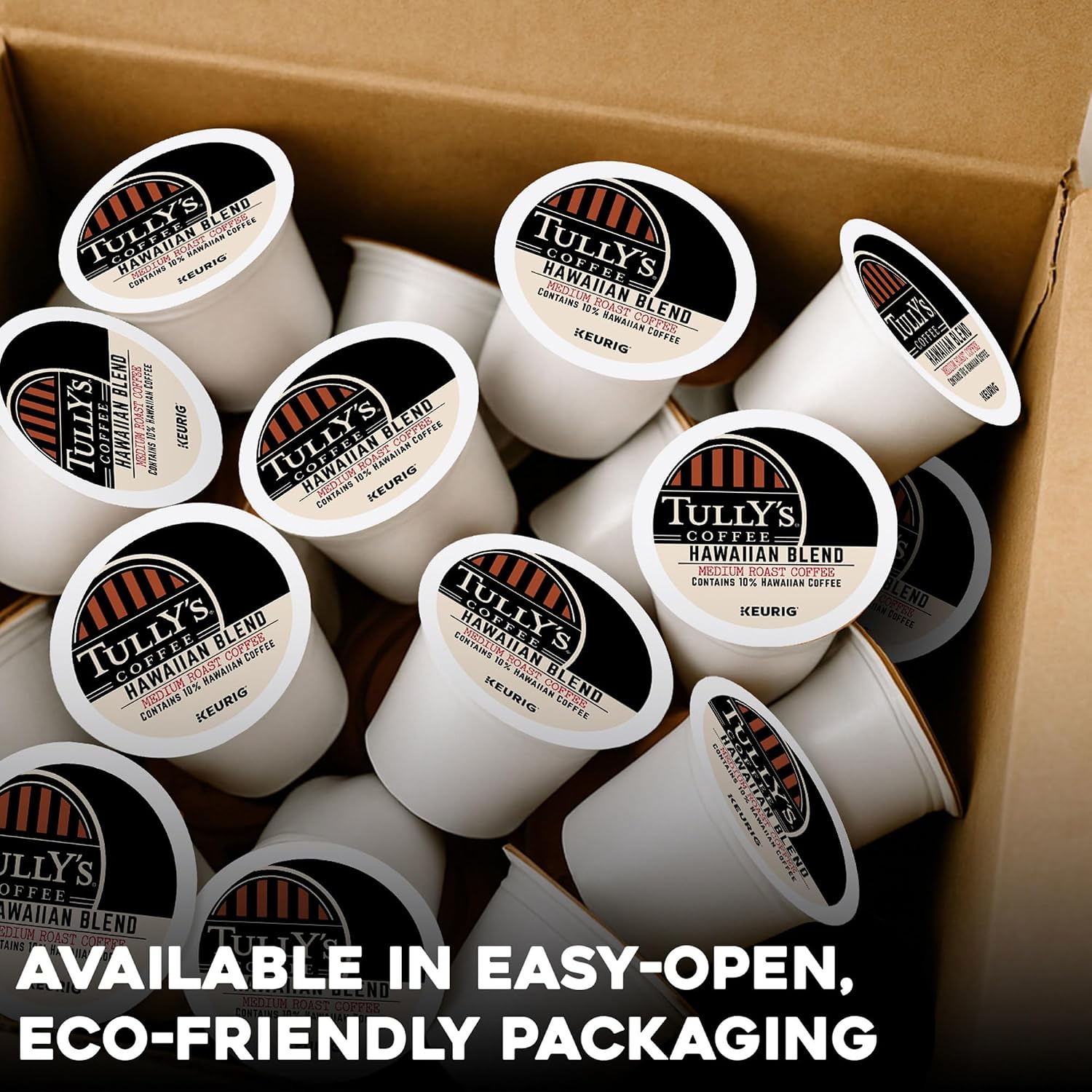 Tully's Coffee Hawaiian Blend Keurig Single-Serve K-Cup Pods, Medium Roast Coffee, 96 Count
