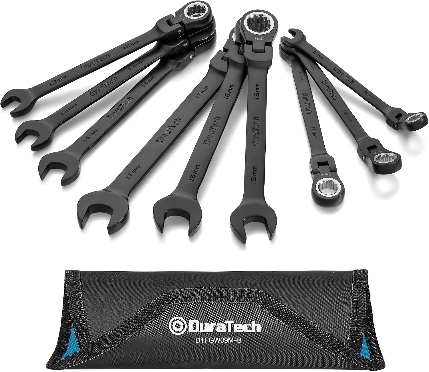 DURATECH 22-Piece Ratcheting Wrench Set, Combination Wrench Set, Metric&SAE