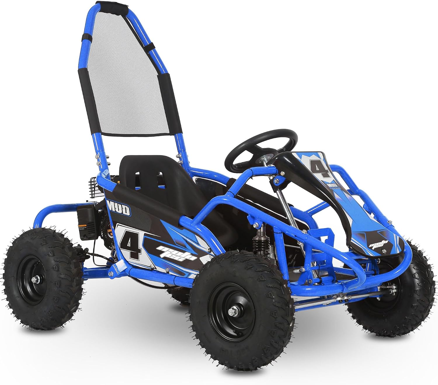 MotoTec Mud 98cc Go Kart Full Suspension Blue