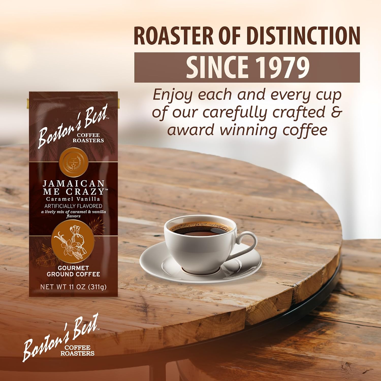 Boston’s Best Coffee - Fall-Inspired Pumpkin Spice Medium Roast Gourmet Delicious Flavored Coffee, Premium Ground - 11 oz. / 311 g Bag