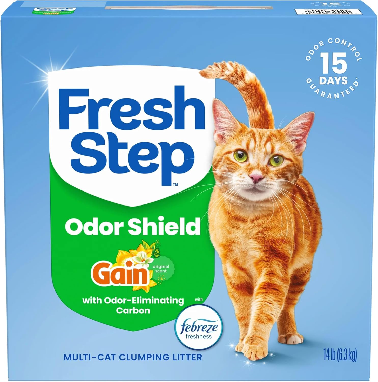Fresh Step Extreme Clump Multi Cat Clumping Cat Litter, 14 lb. | Forms Tight Clumps, Easy To Scoop, Scented, Ammonia Block Technology, Low Dust, Compatible with Most Auto Litter Boxes