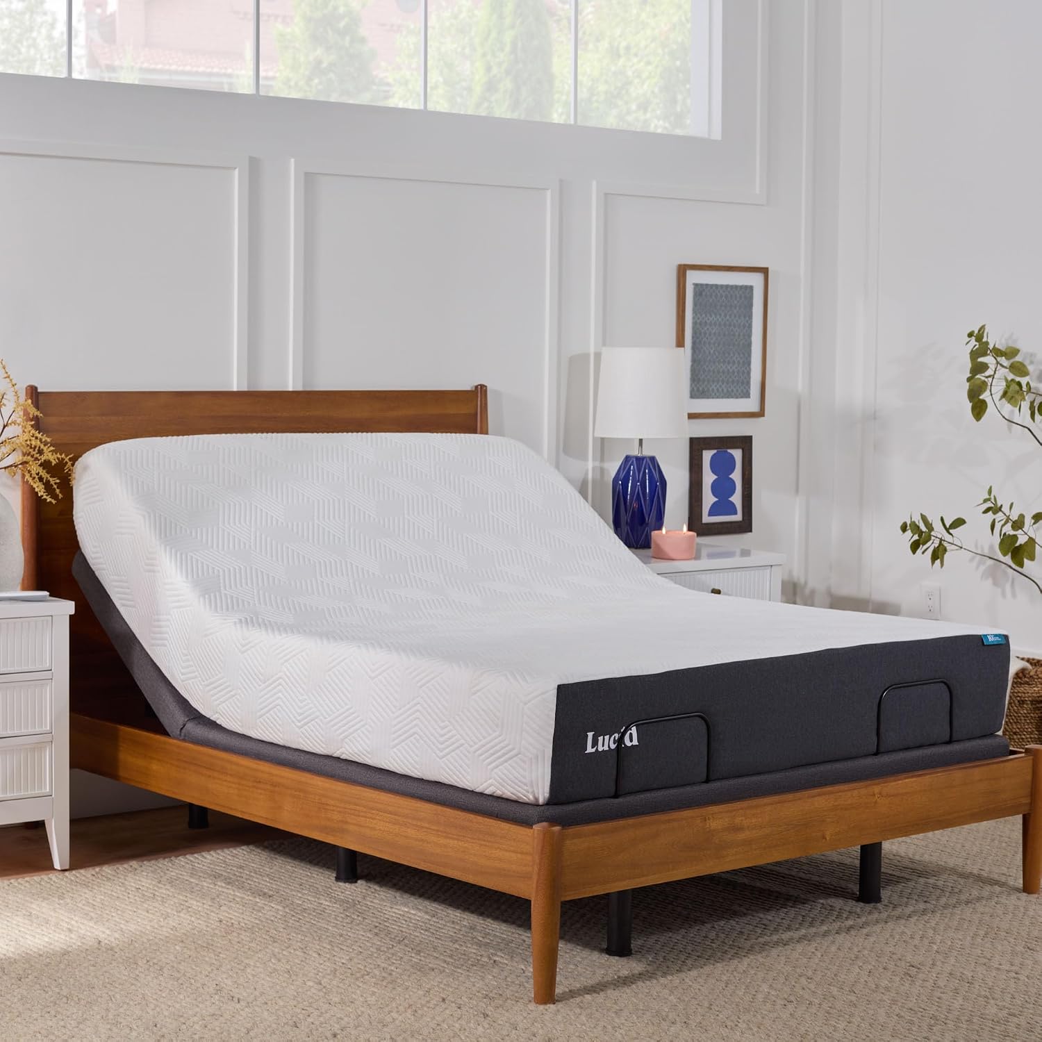 Lucid® L300 Adjustable Bed Frame – USB – Memory Position – Remote, Twin XL