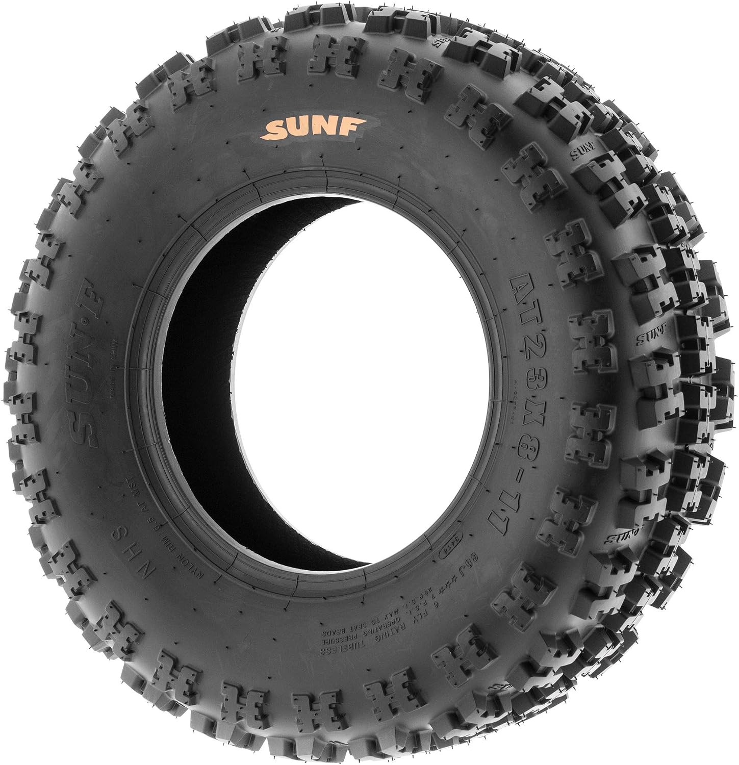 SunF XC ATV UTV Knobby Sport Tires 22x10-9,6 PR Tubeless A027, Set of 2