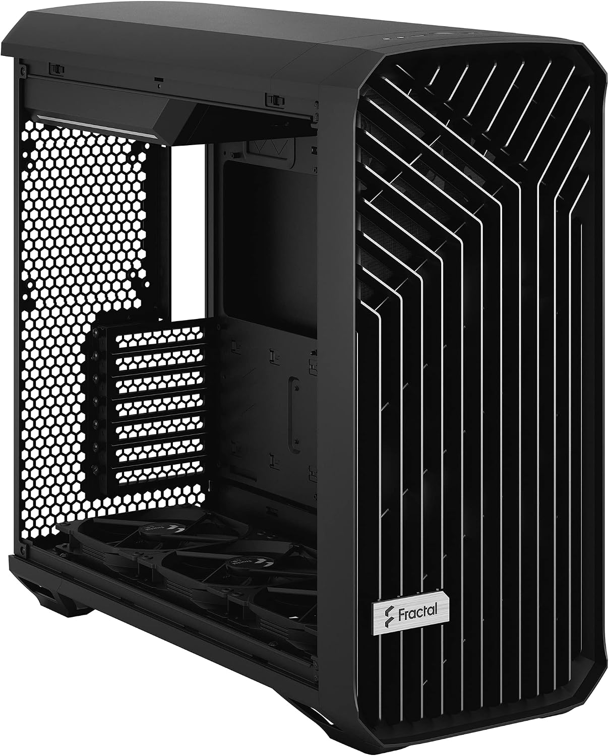 Fractal Design Torrent Black - Light Tint Tempered Glass Side Panel - Open Grille for Maximum air Intake - Two 180mm PWM and Three 140mm Fans