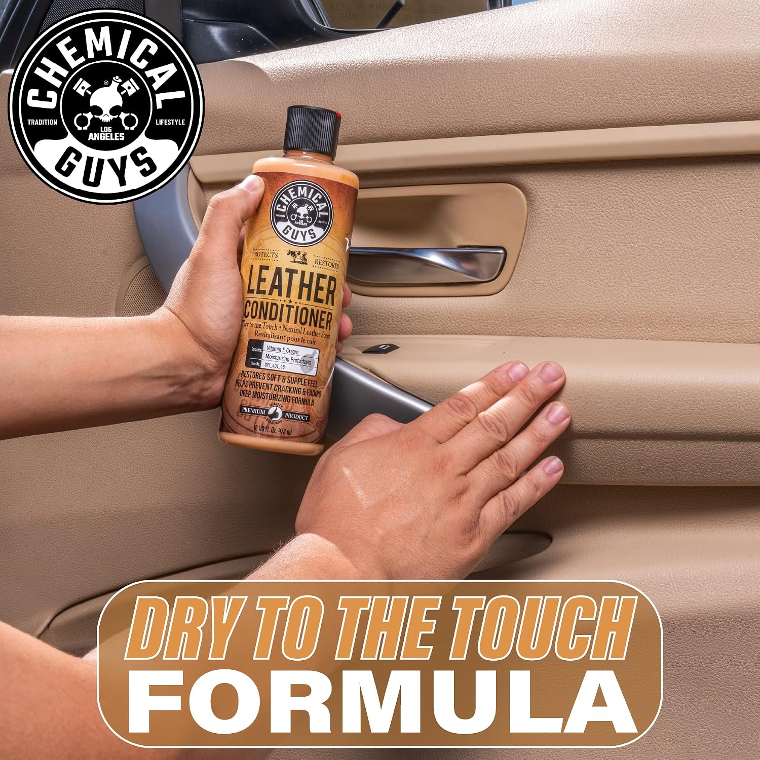 Chemical Guys, Vintage Series Leather Conditioner for Car Interiors, 16 oz | Nourishes and conditions natural, synthetic and faux leather seats, keeping them soft, supple and protected