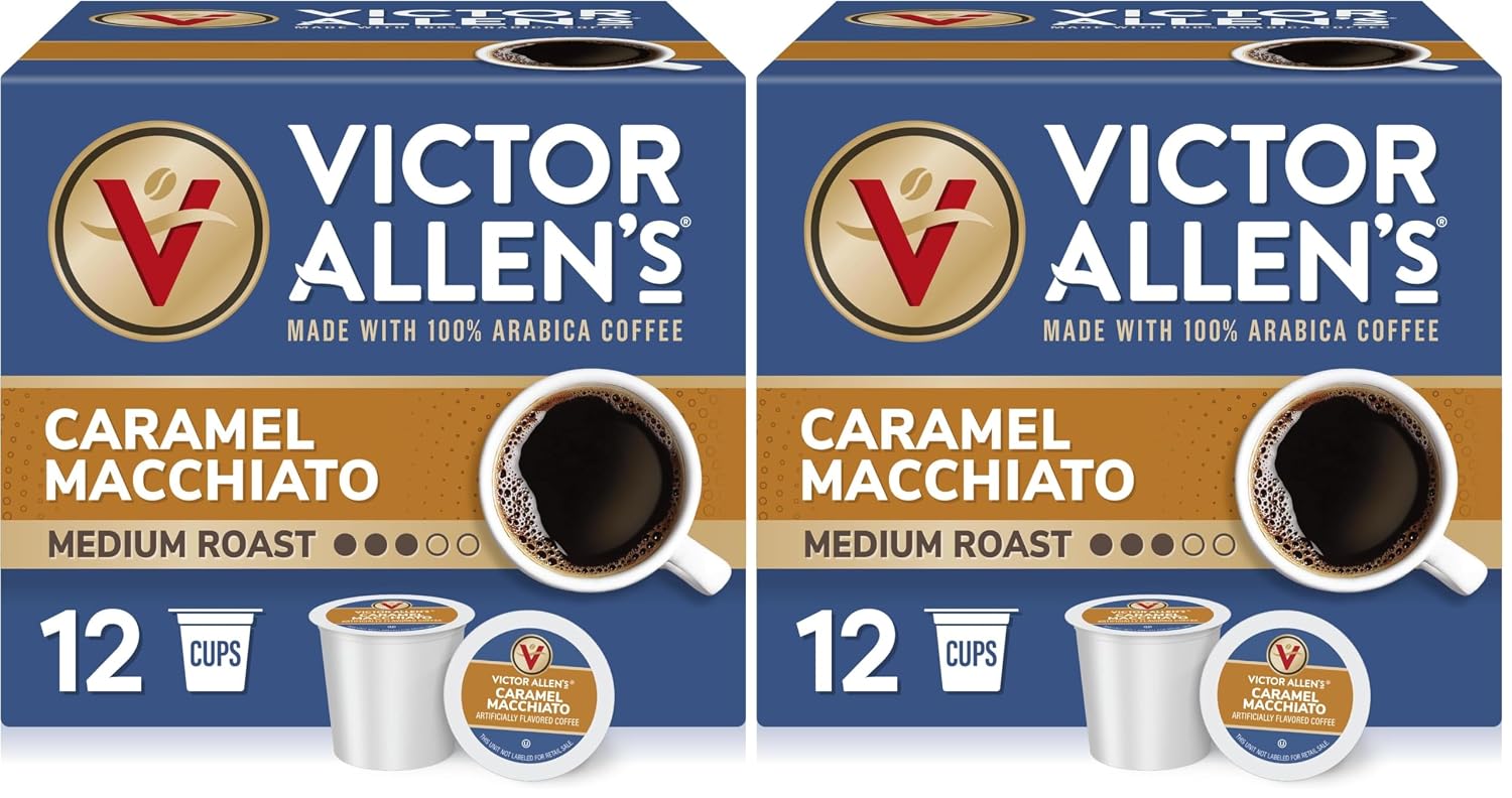 Victor Allen's Coffee Hazelnut Flavored, Medium Roast, 1 Pack - 12 Count, Single Serve Coffee Pods for Keurig K-Cup Brewers