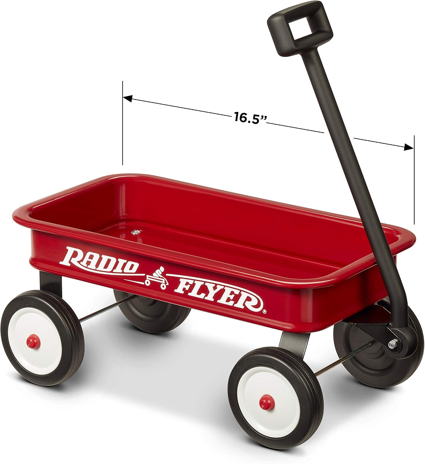 Radio Flyer Mini Classic Red Wagon for Kids, 12.5" Toy Wagon Ages Aged 1.5+ | Play-Size Version of the Classic, Durable Rolling Wheels & Steel Body, Working Handle, Toys, Crafts & Gift Displays
