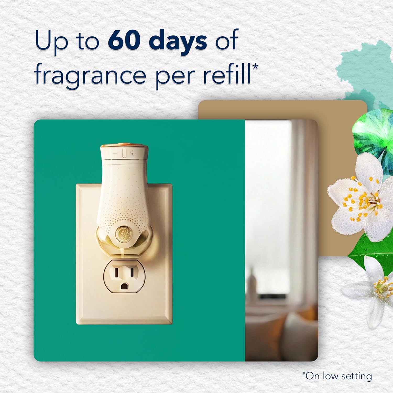 Glade PlugIns Refills Air Freshener, Scented and Essential Oils for Home and Bathroom, Tranquil Lavender & Aloe, 1.34 Fl Oz, 2 Count