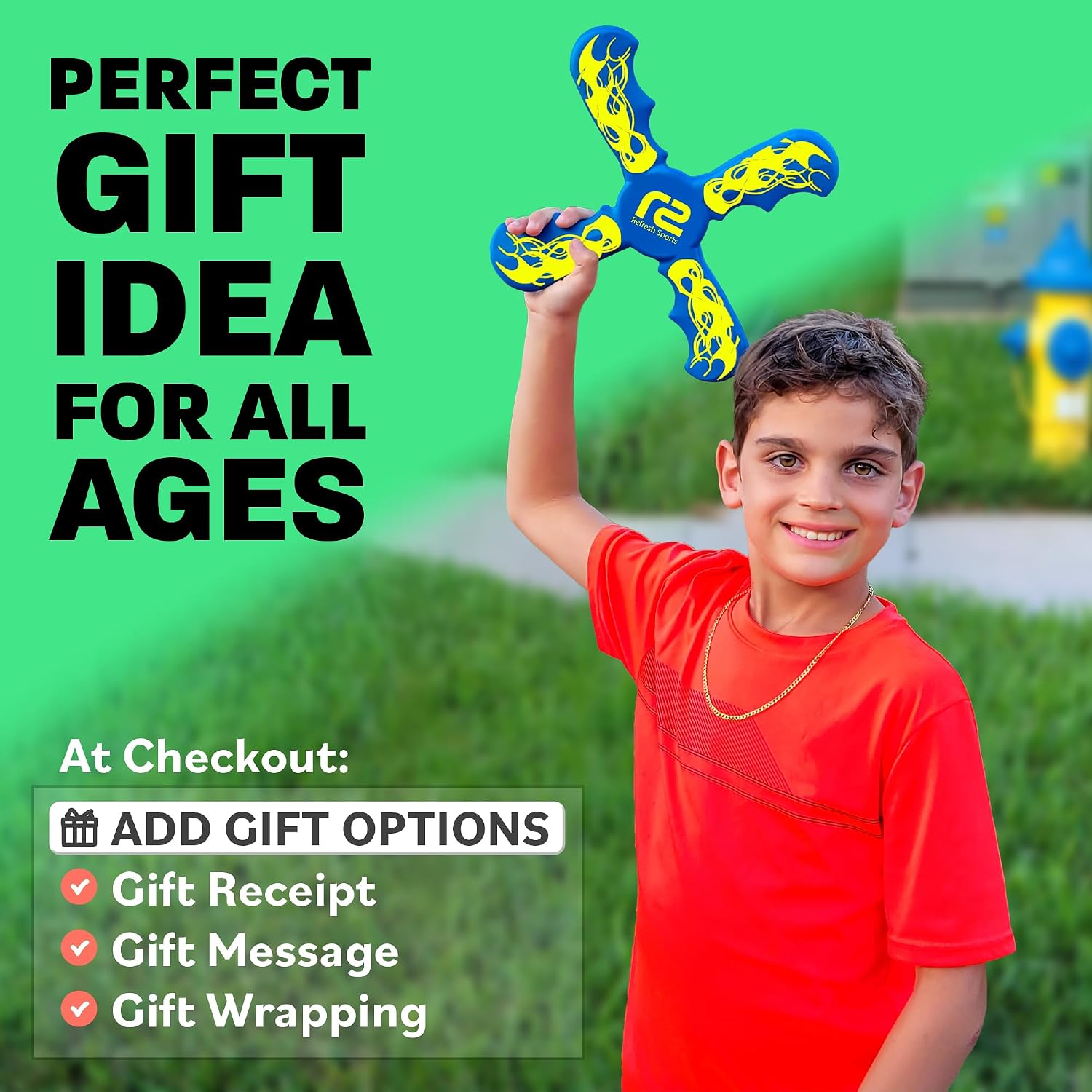 Boomerang for Kids - Fun & Easy To Use - Toys for Ages 8-13 - Birthday Gifts for Kids 5 6 7 8 9 10 Year Old Boy Gift - Best Outdoor Summer Gifts For