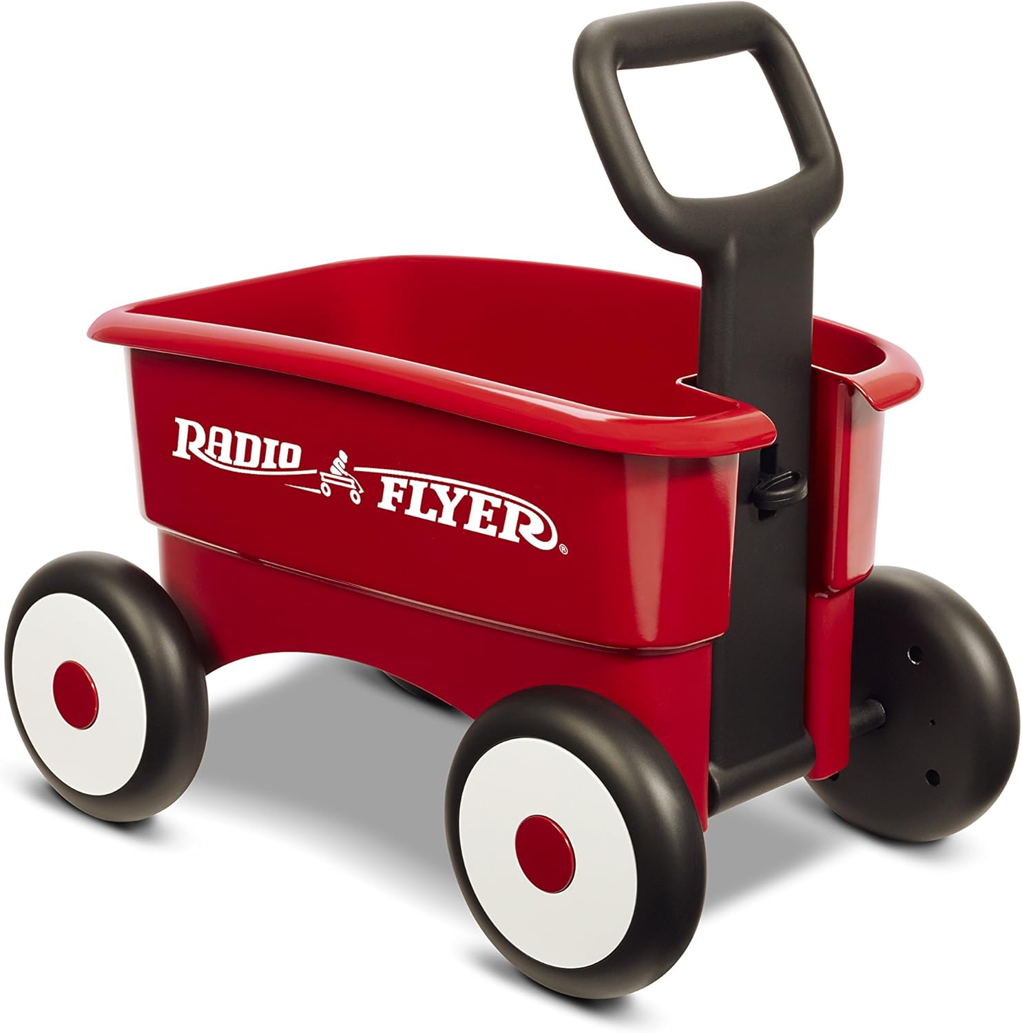 Radio Flyer Push & Pull Walker Wagon with Teddy Bear, Ages 1-4 Years, Red