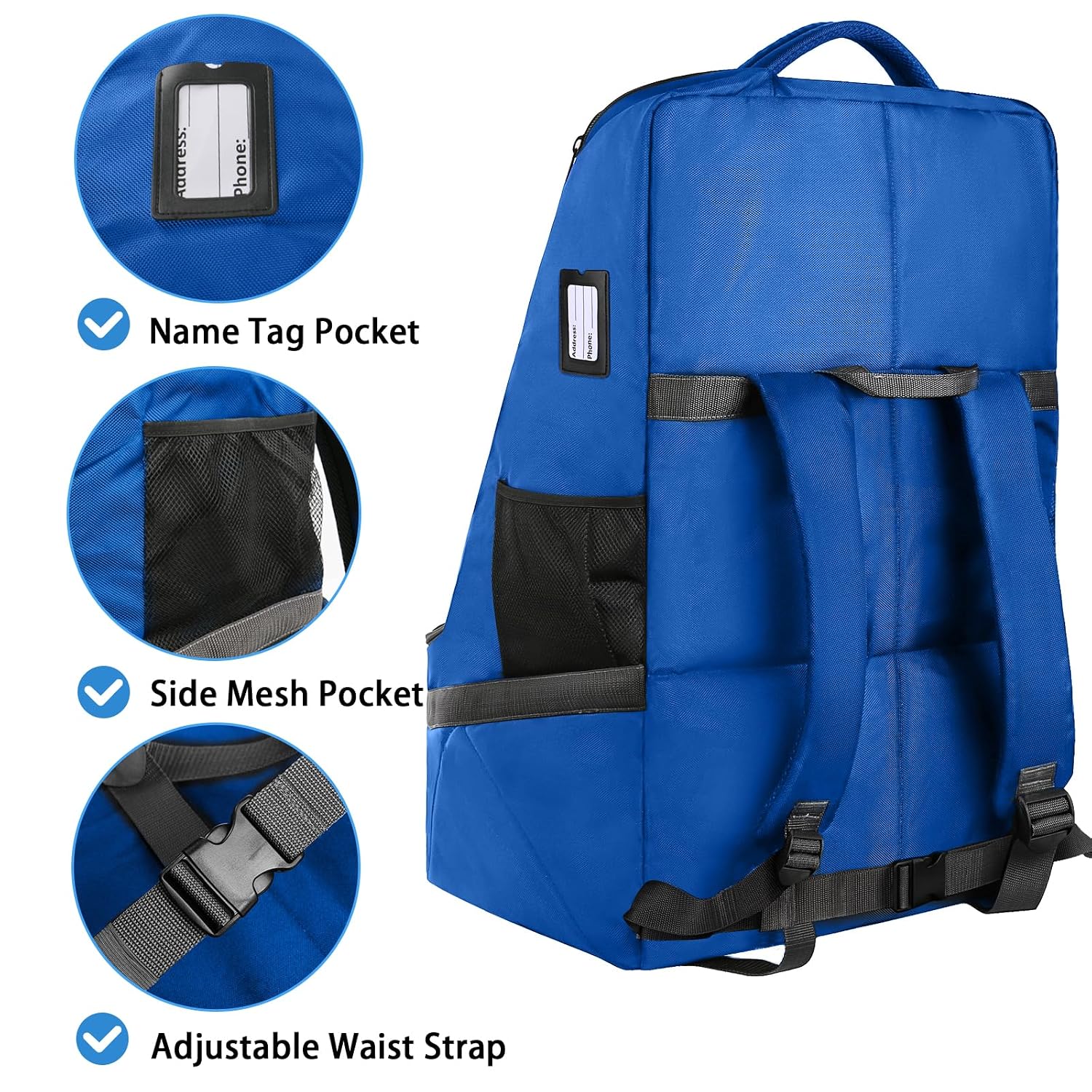 YOREPEK Padded Car Seat Travel Bag Backpack, Toddler Travel Essentials