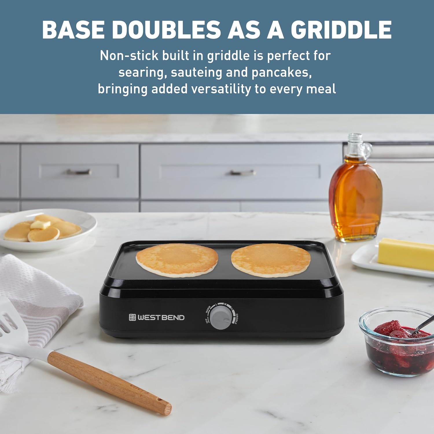 West Bend Versatility Slow Cooker Large Capacity Non-stick Cooking Vessel & Variable Temperature Heating Base Includes Travel Lid and Storage Bag