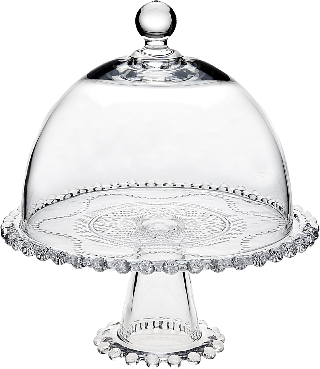 Godinger Cake Stand, Cake Platter, Pastry Stand, Pastry Platter, Dessert Stand with Cover, Easton 10.5in